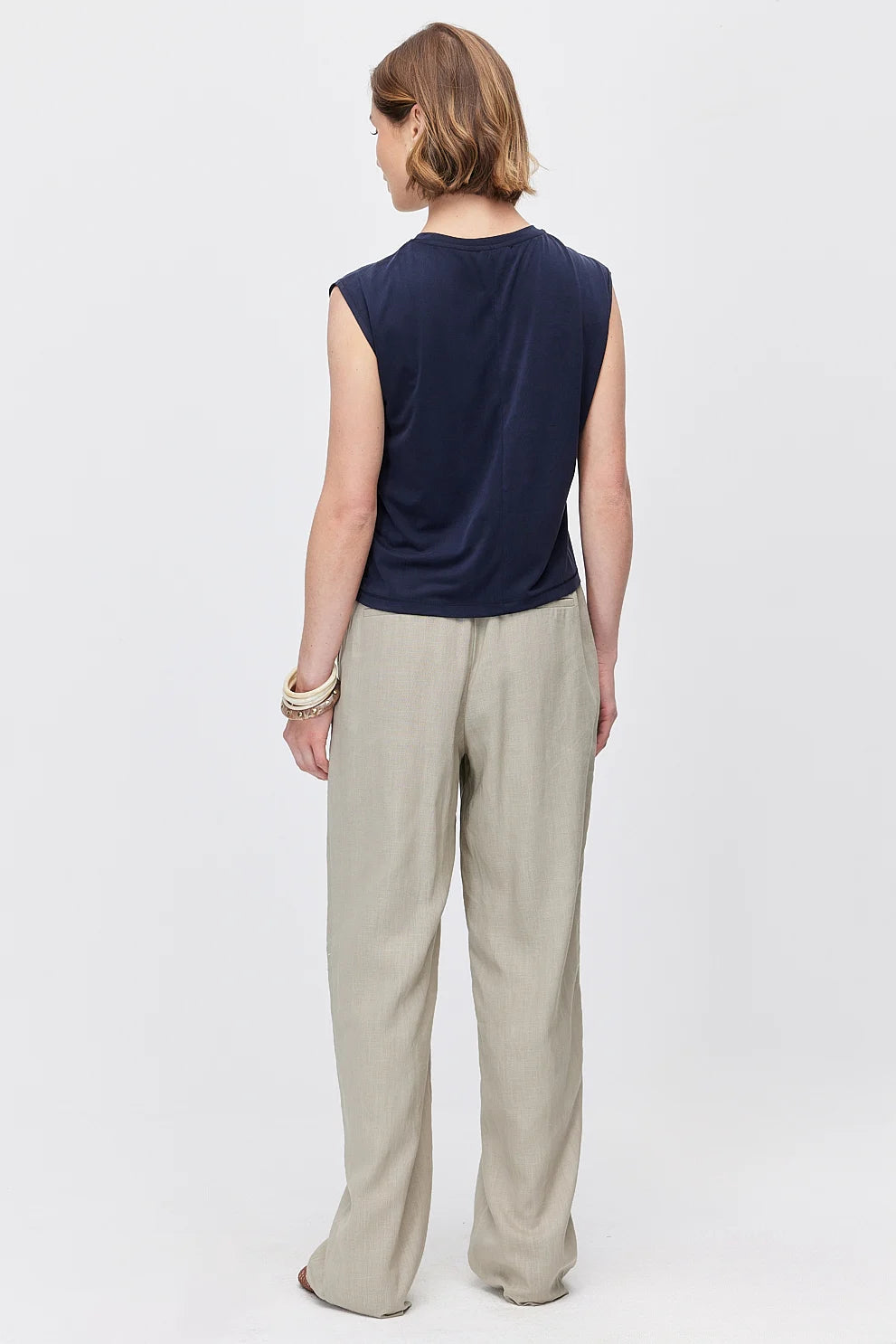 Women's Belted Pants with Pockets