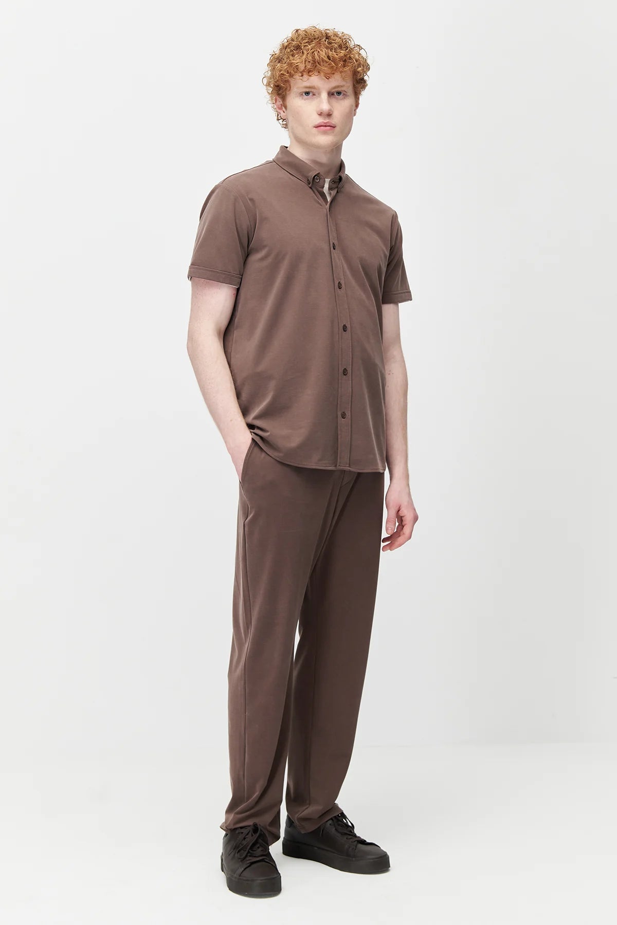 Men's Soft Textured Trousers