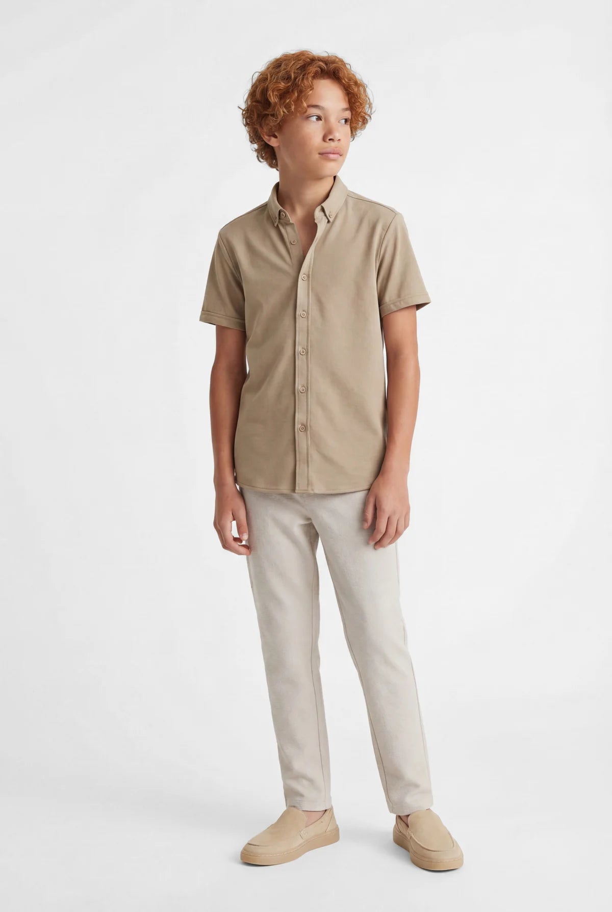 Boys' Textured Jogger Pants with Elastic Waistband