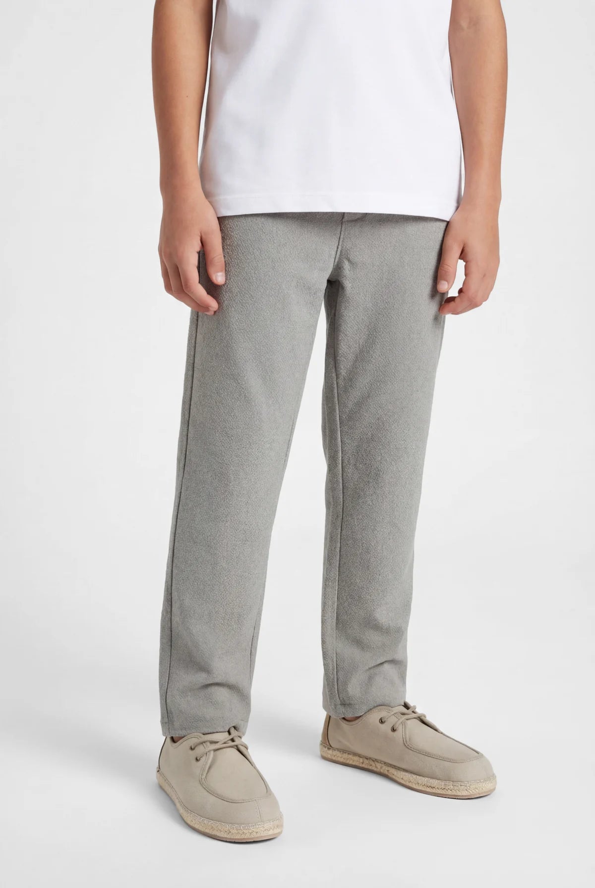 Boys' Textured Jogger Pants with Elastic Waistband