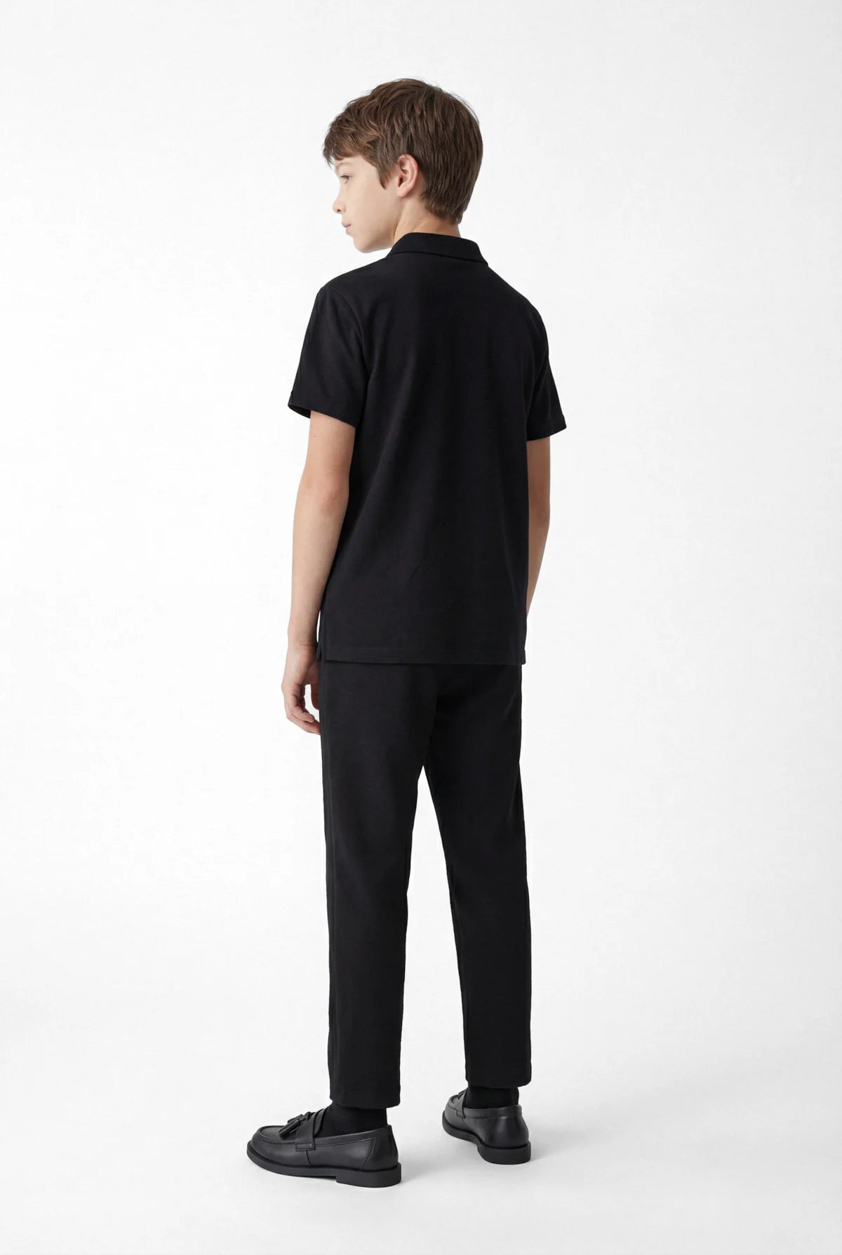 Boys' Textured Jogger Pants with Elastic Waistband