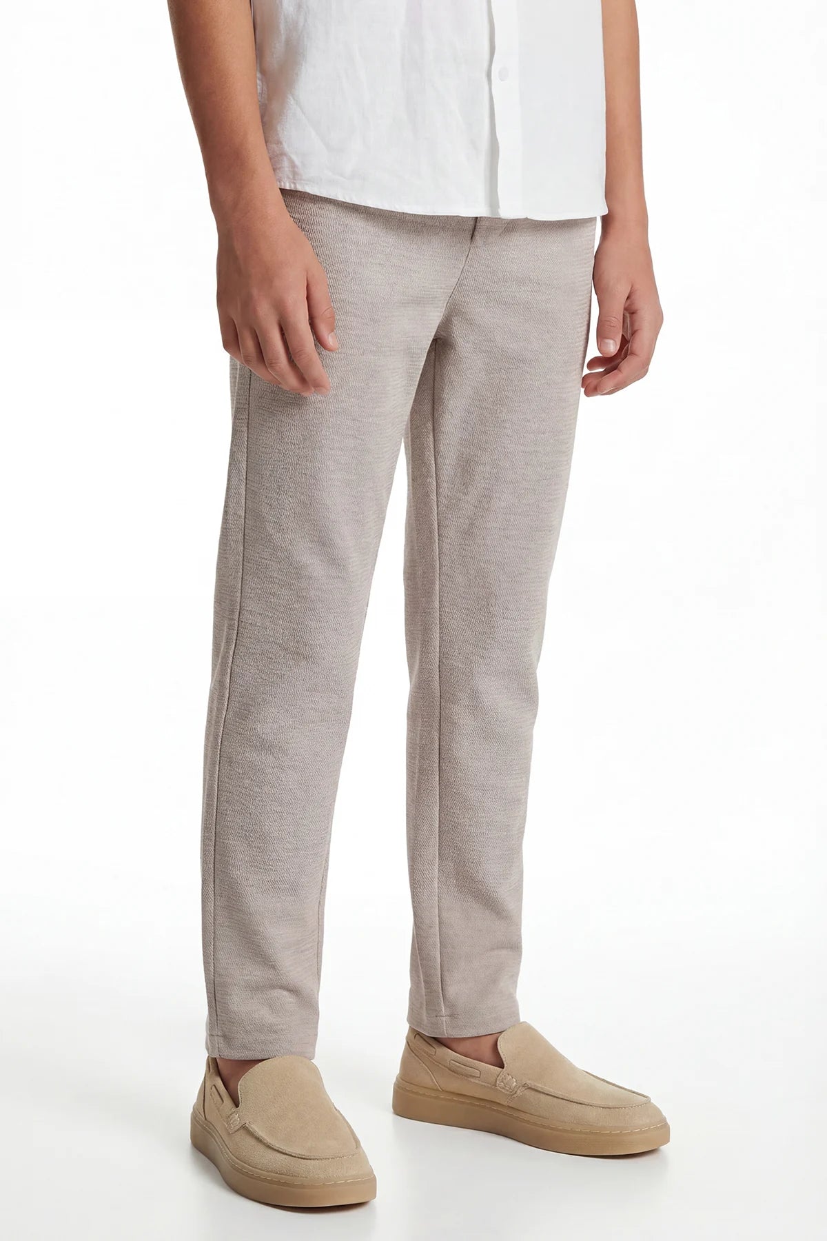 Boys' Classic Trousers with Half Elastic Waistband