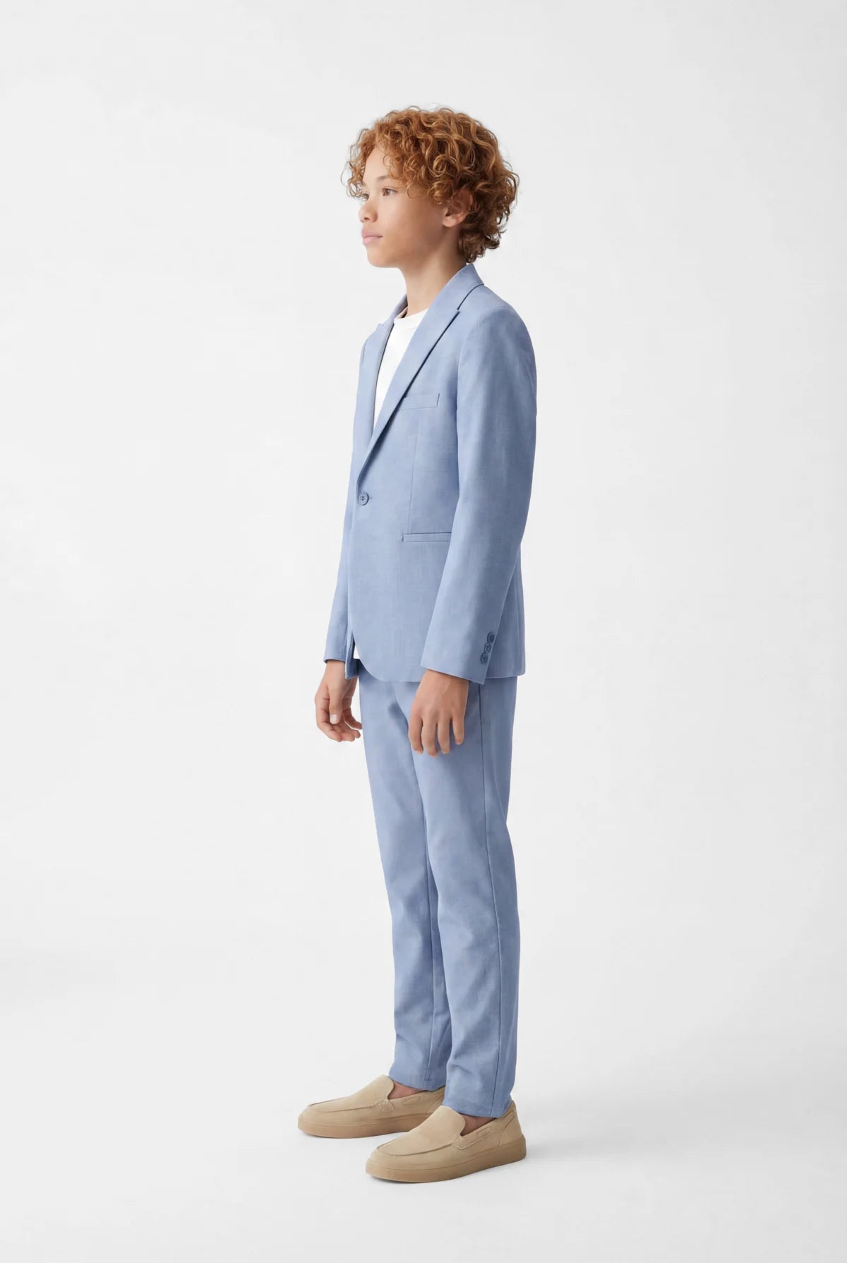 Boys' Classic Trousers with Half Elastic Waistband