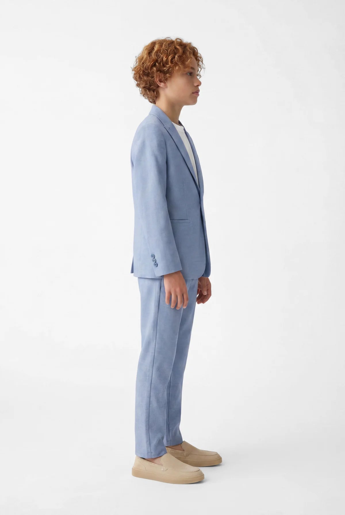 Boys' Classic Trousers with Half Elastic Waistband
