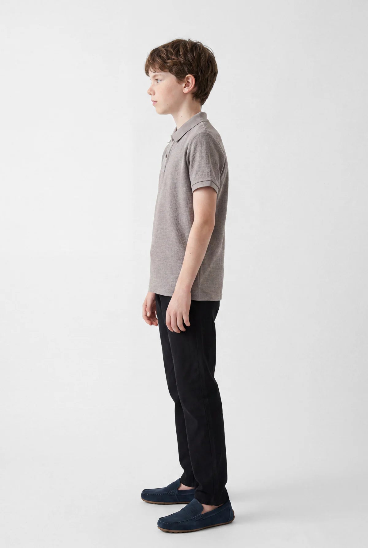 Boys' Textured Jogger Pants with Elastic Waistband