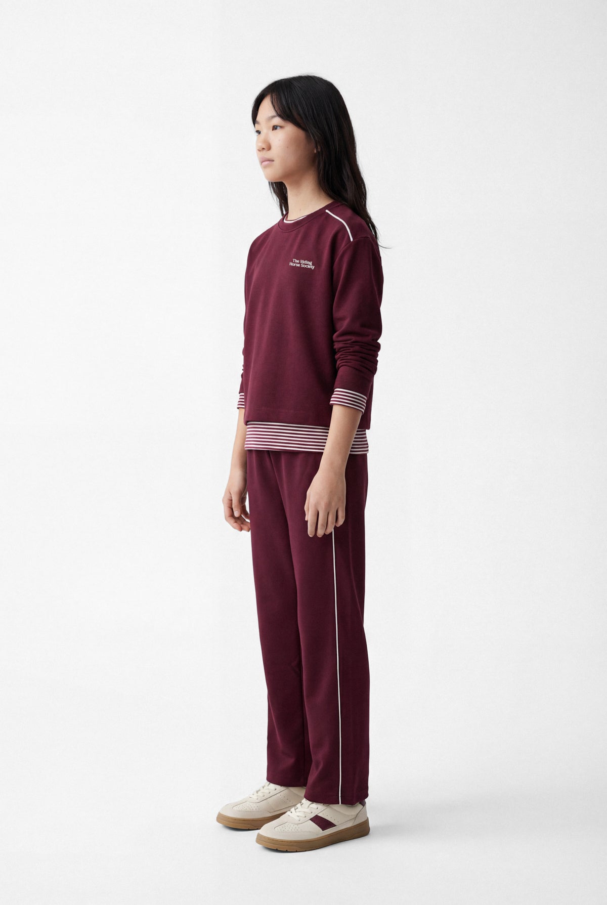 Girls' Trousers with Side Stripes