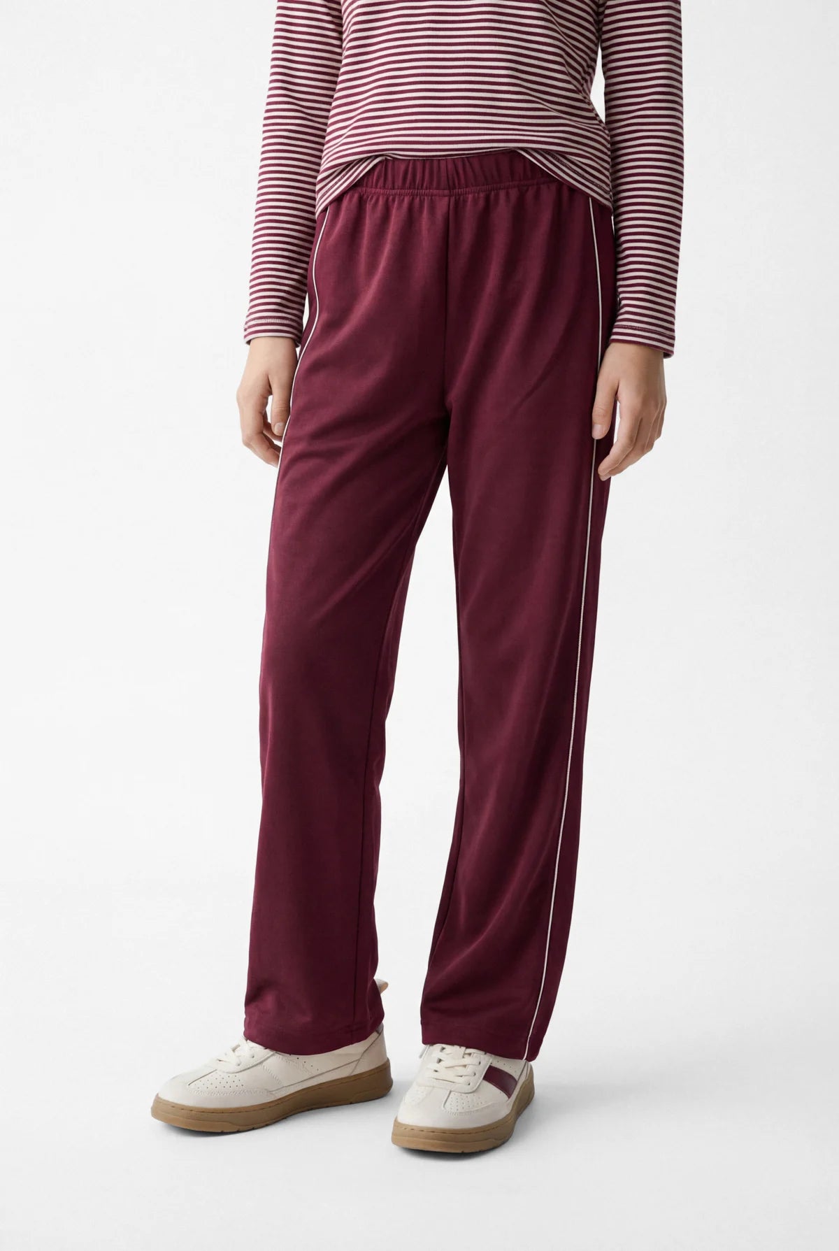 Girls' Trousers with Side Stripes