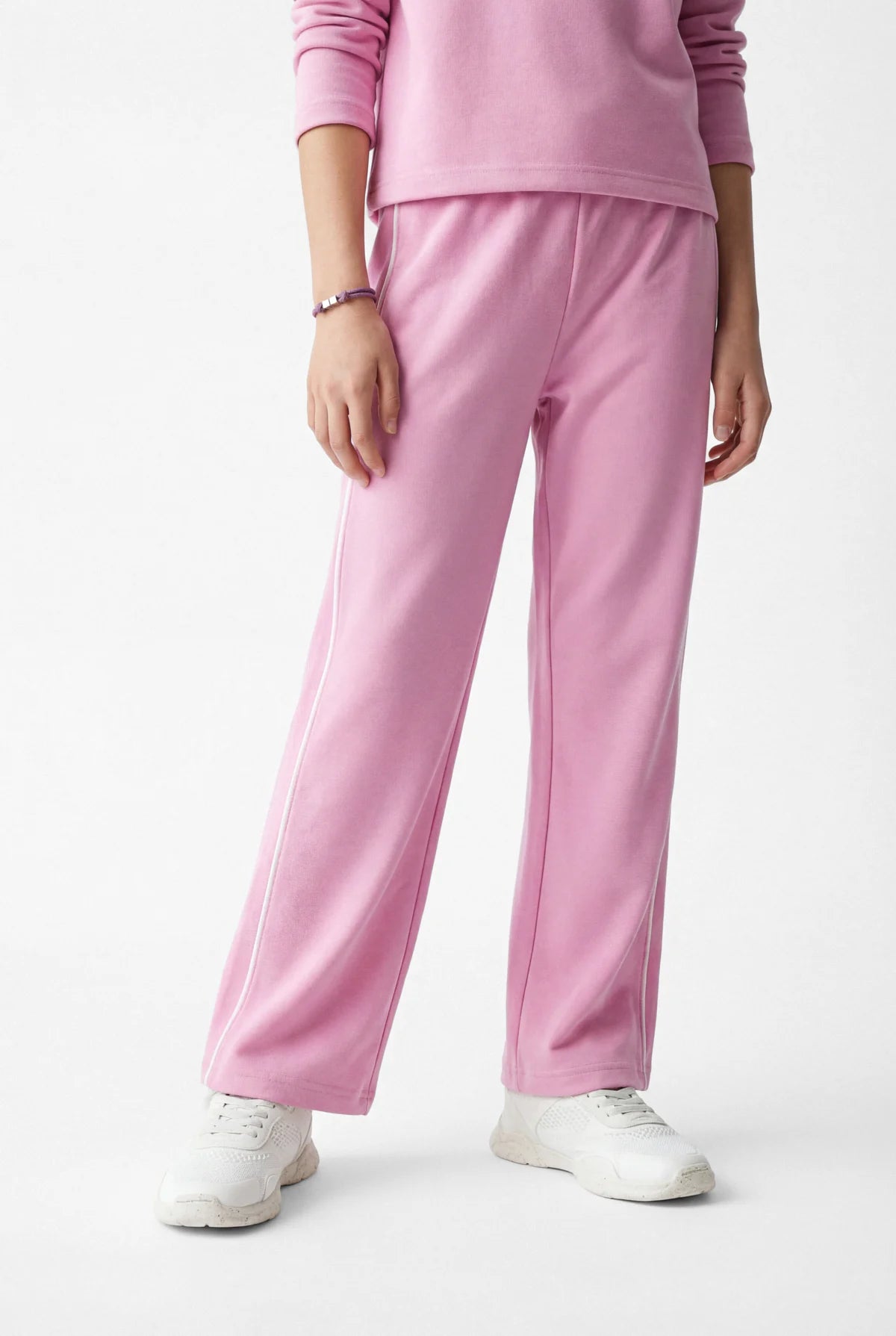 Girls' Trousers with Side Stripes