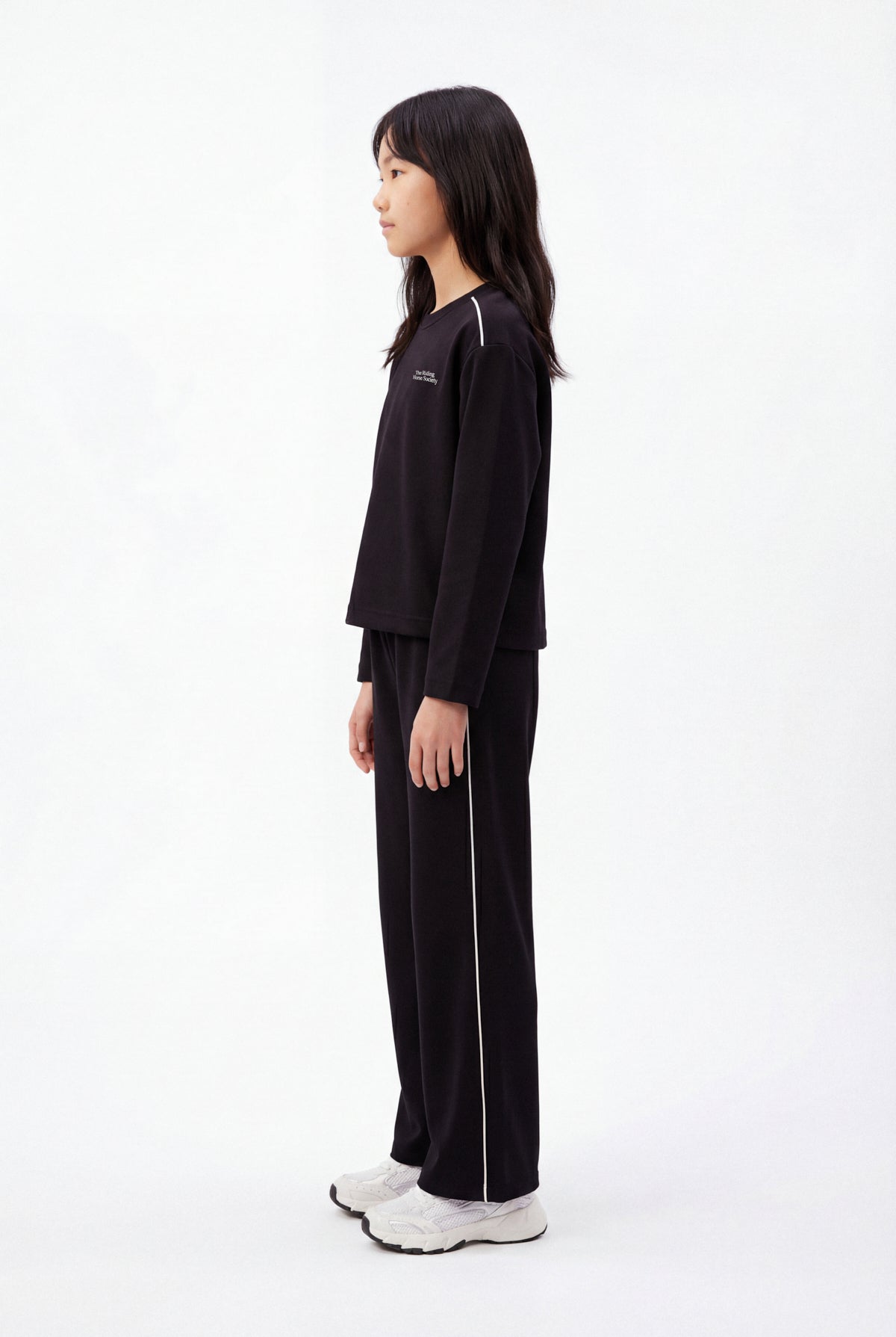 Girls' Trousers with Side Stripes