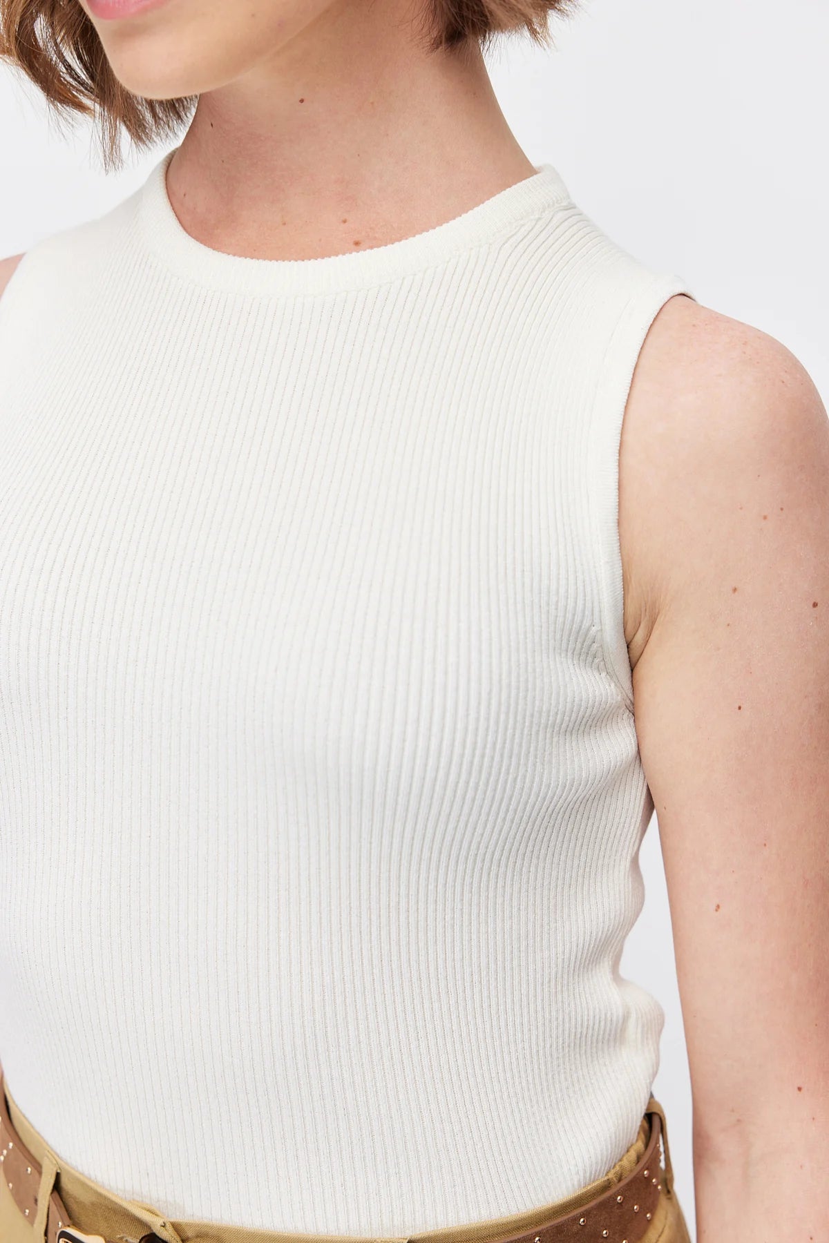 Women's Crew Neck Ribbed Bodysuit