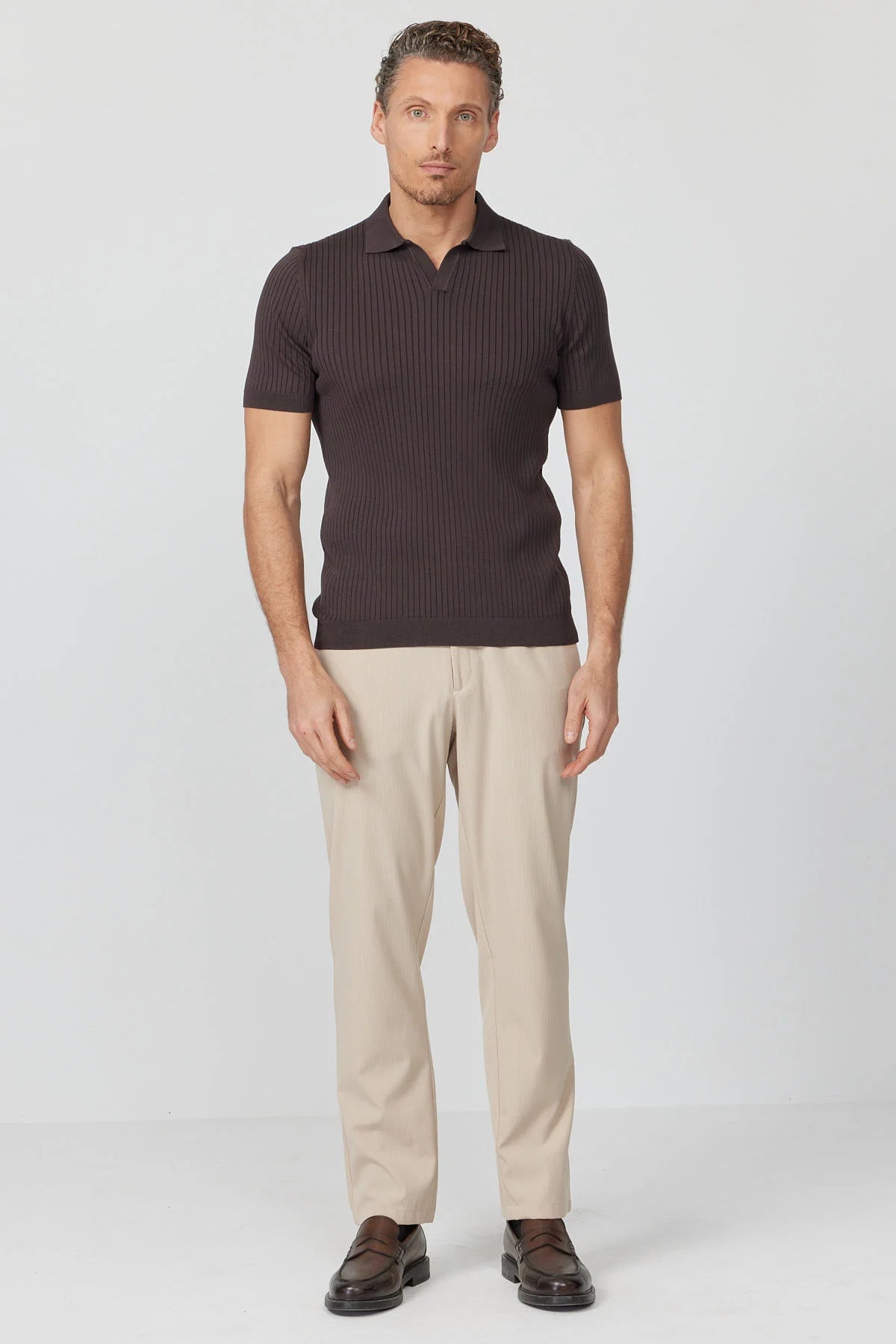 Men's Ribbed Knit T-shirt