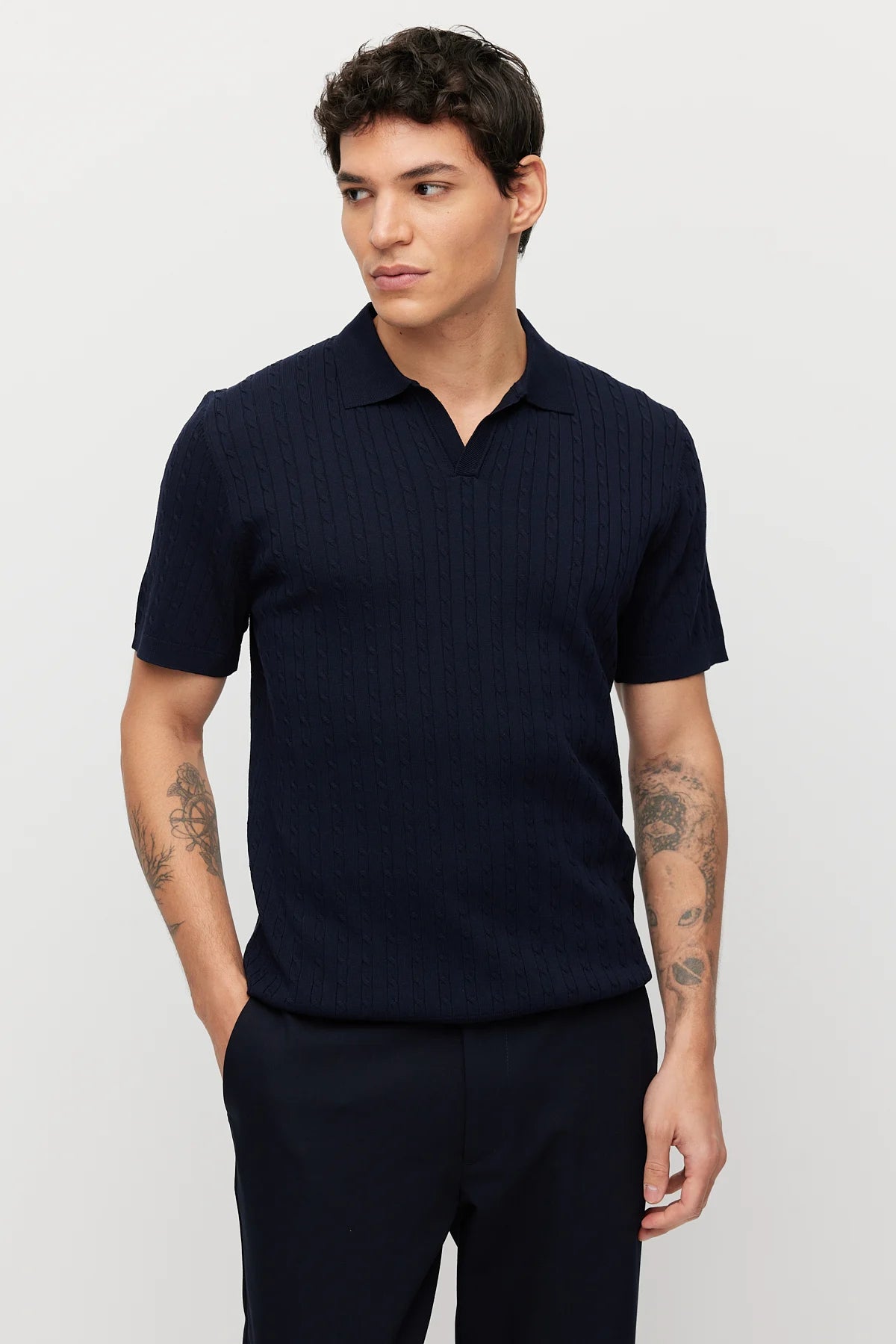 Men's Textured Knit T-shirt