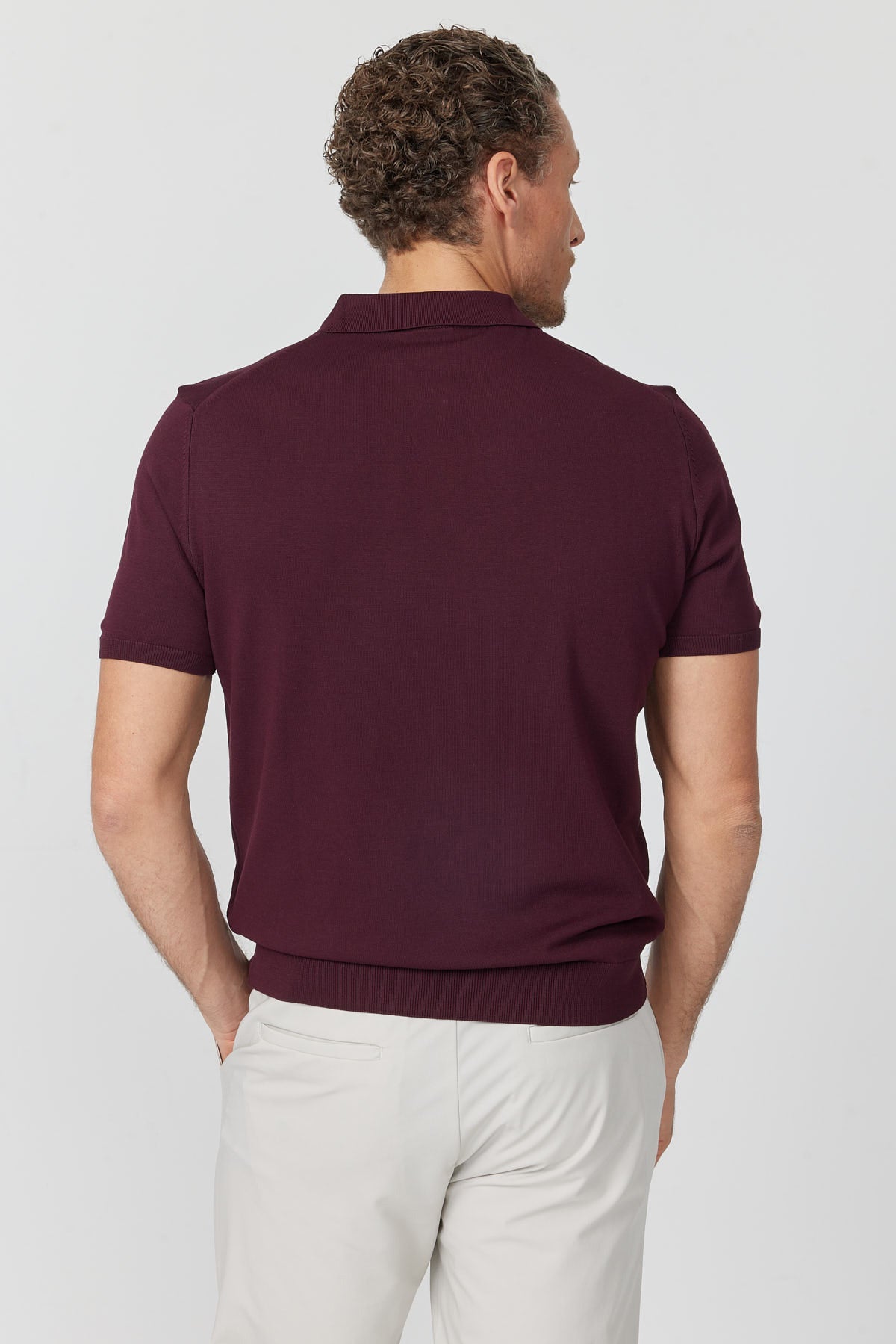 Men's Knitted Polo T-shirt