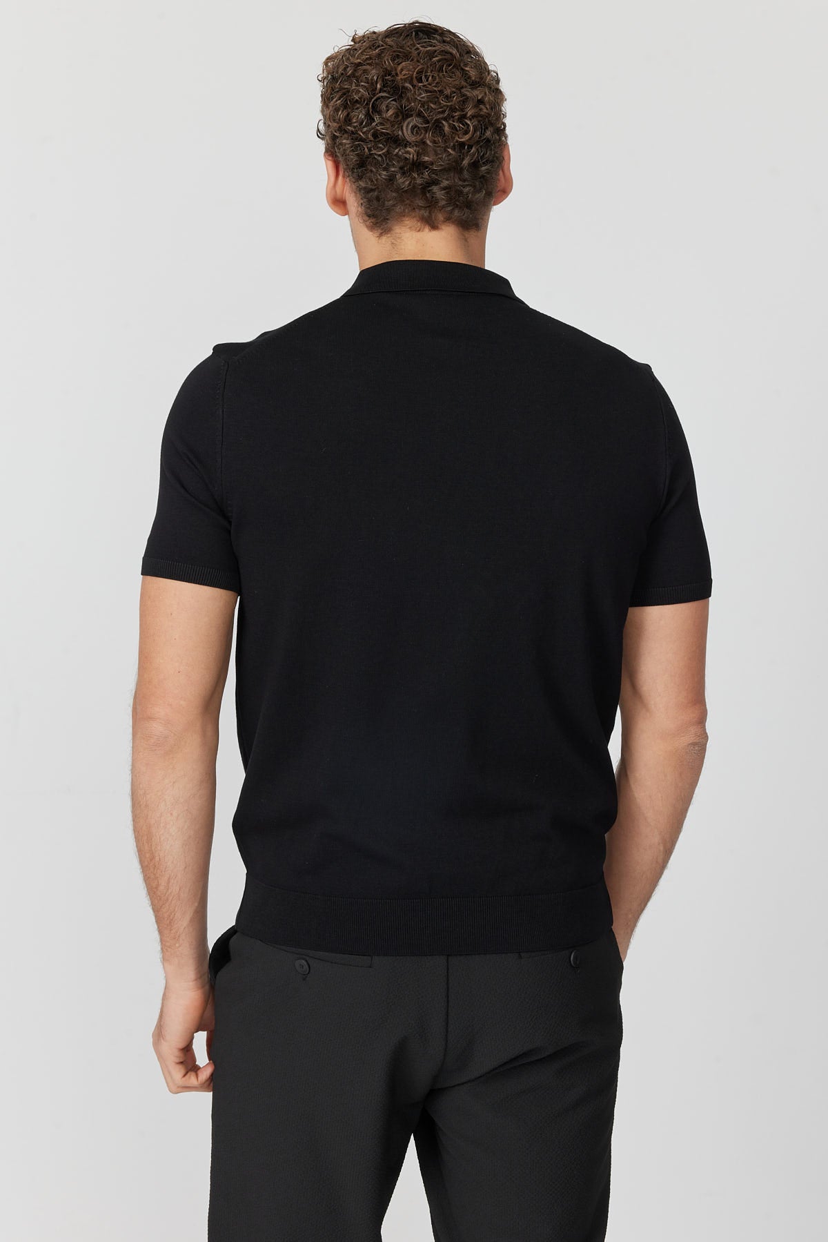 Men's Knitted Polo T-shirt