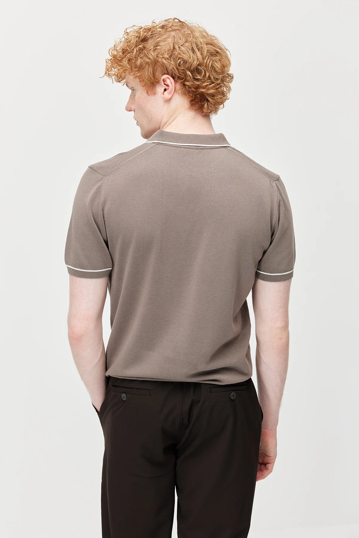 Men's Striped Detail Knitted T-shirt
