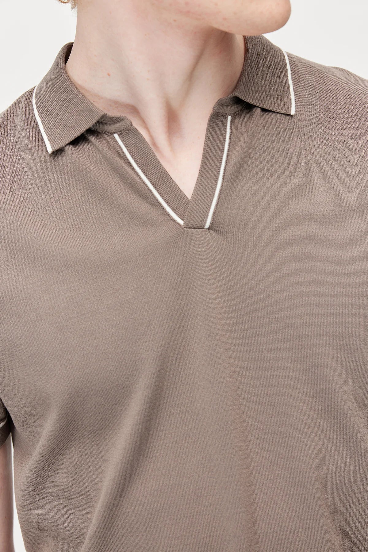 Men's Striped Detail Knitted T-shirt