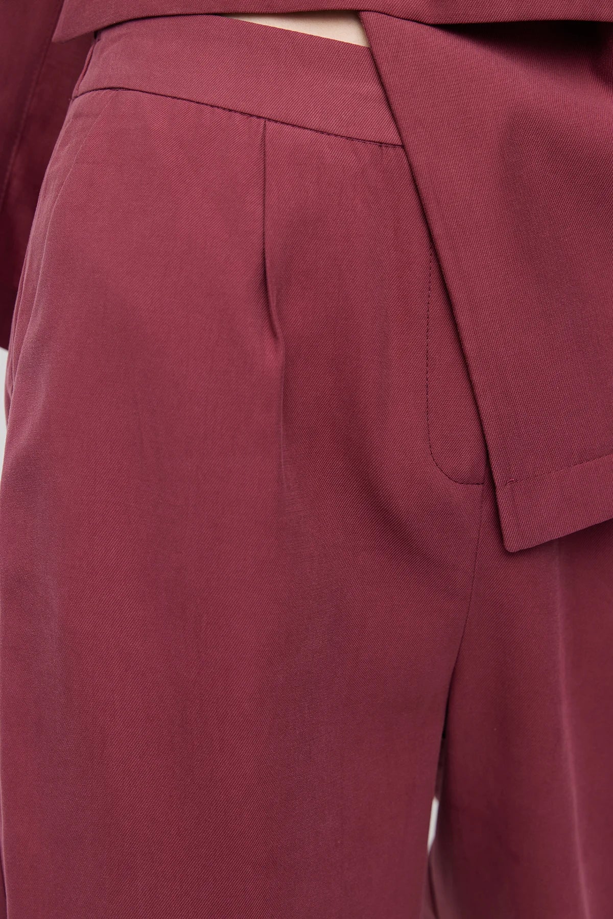 Women's Linen-Look Straight-Fit Trousers