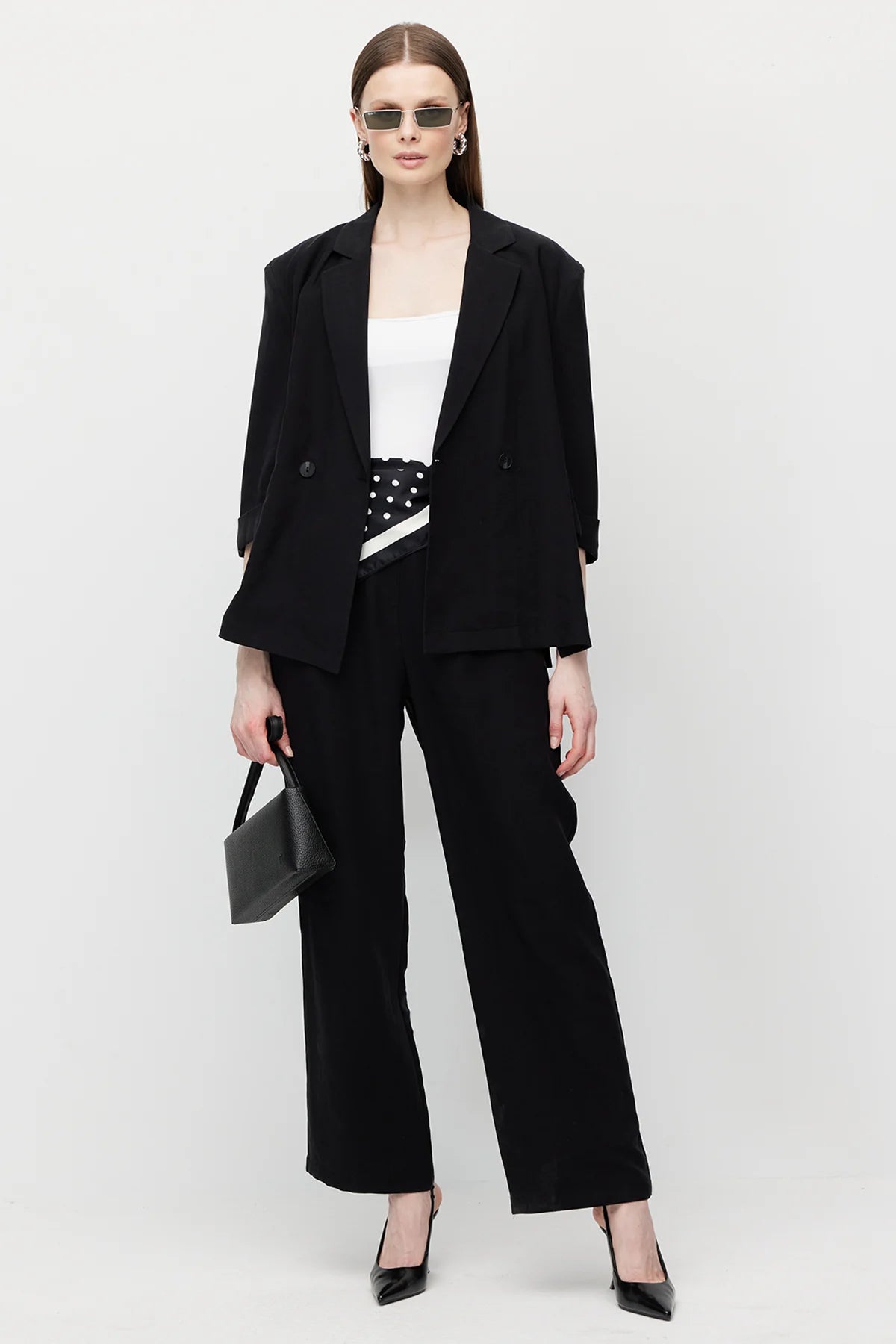 Women's Linen-Look Straight-Fit Trousers