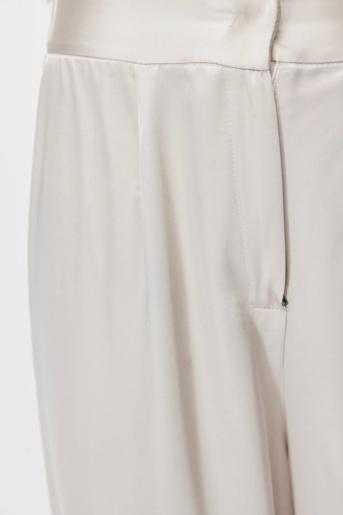 Women's Wide Leg Satin Textured Trousers