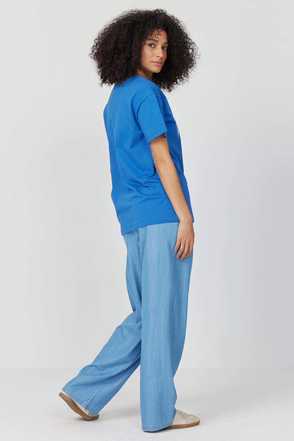 Women’s Elastic Waist Denim Trousers