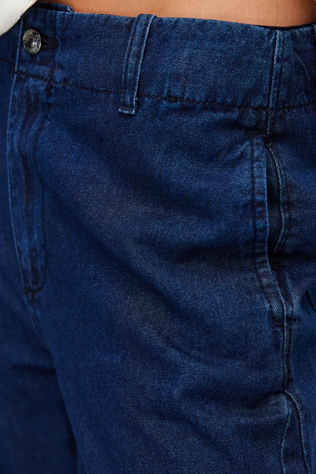 Women's Wide Double Hem Detail Jeans