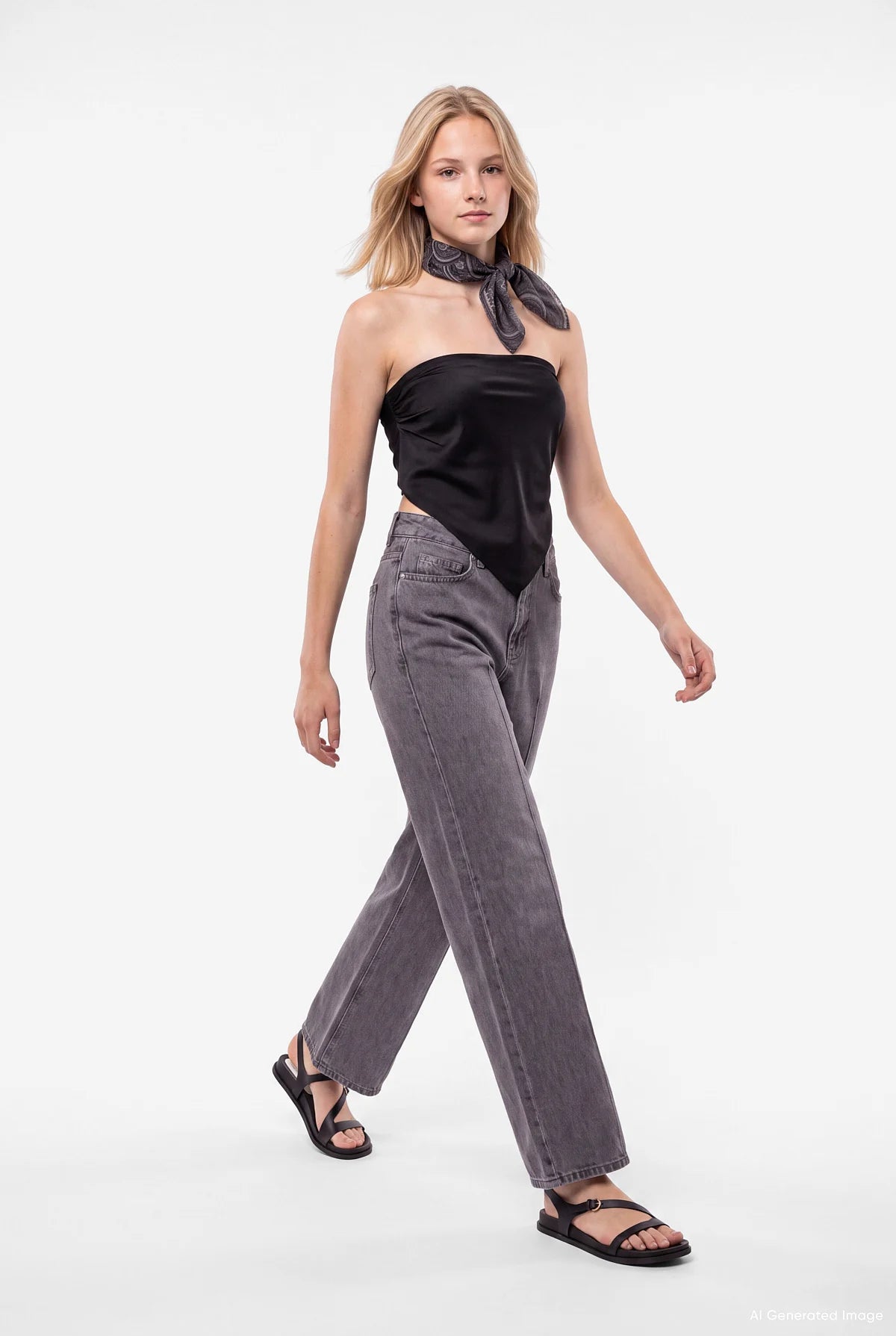 Women's High Waist Wide Leg Jeans