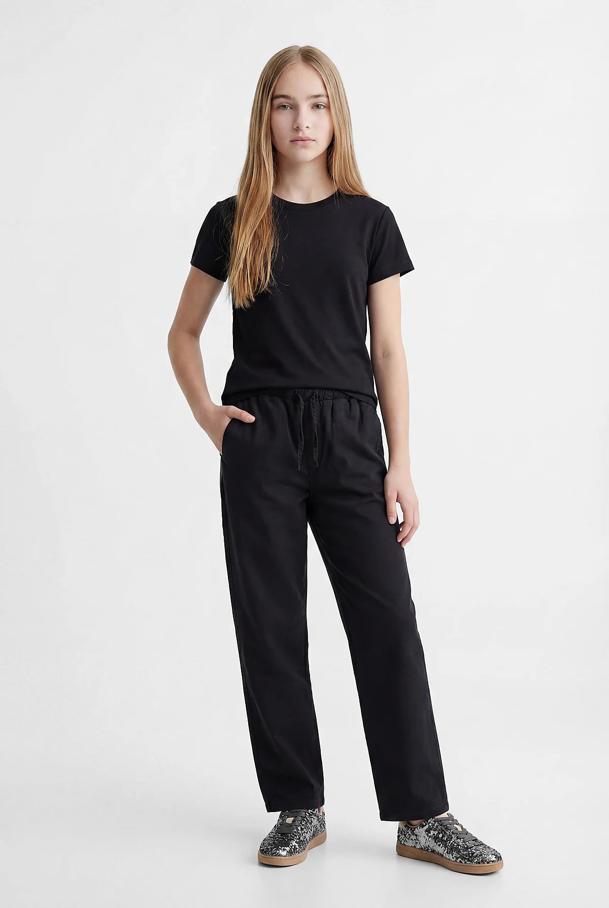 Girls' Pants with Elastic Waistband