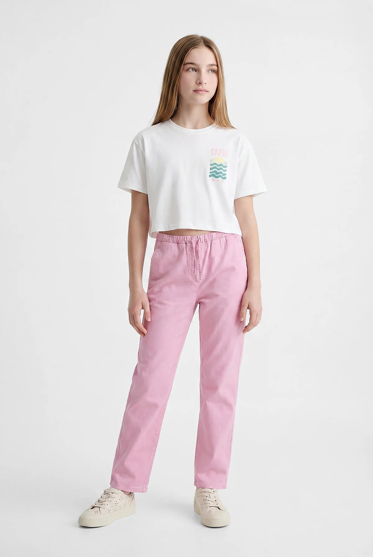 Girls' Pants with Elastic Waistband
