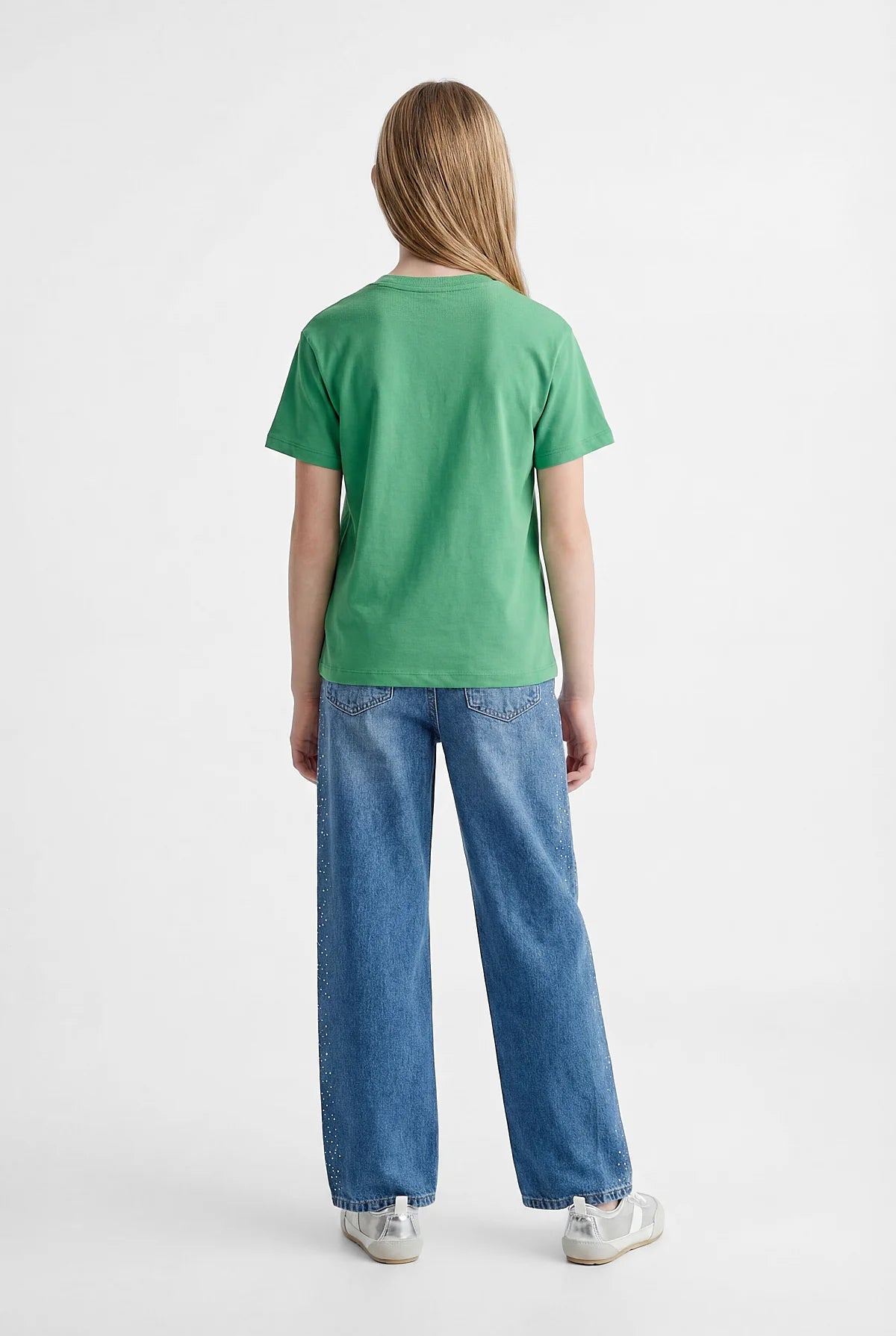 Girls' Rhinestone Embellished Denim Pants