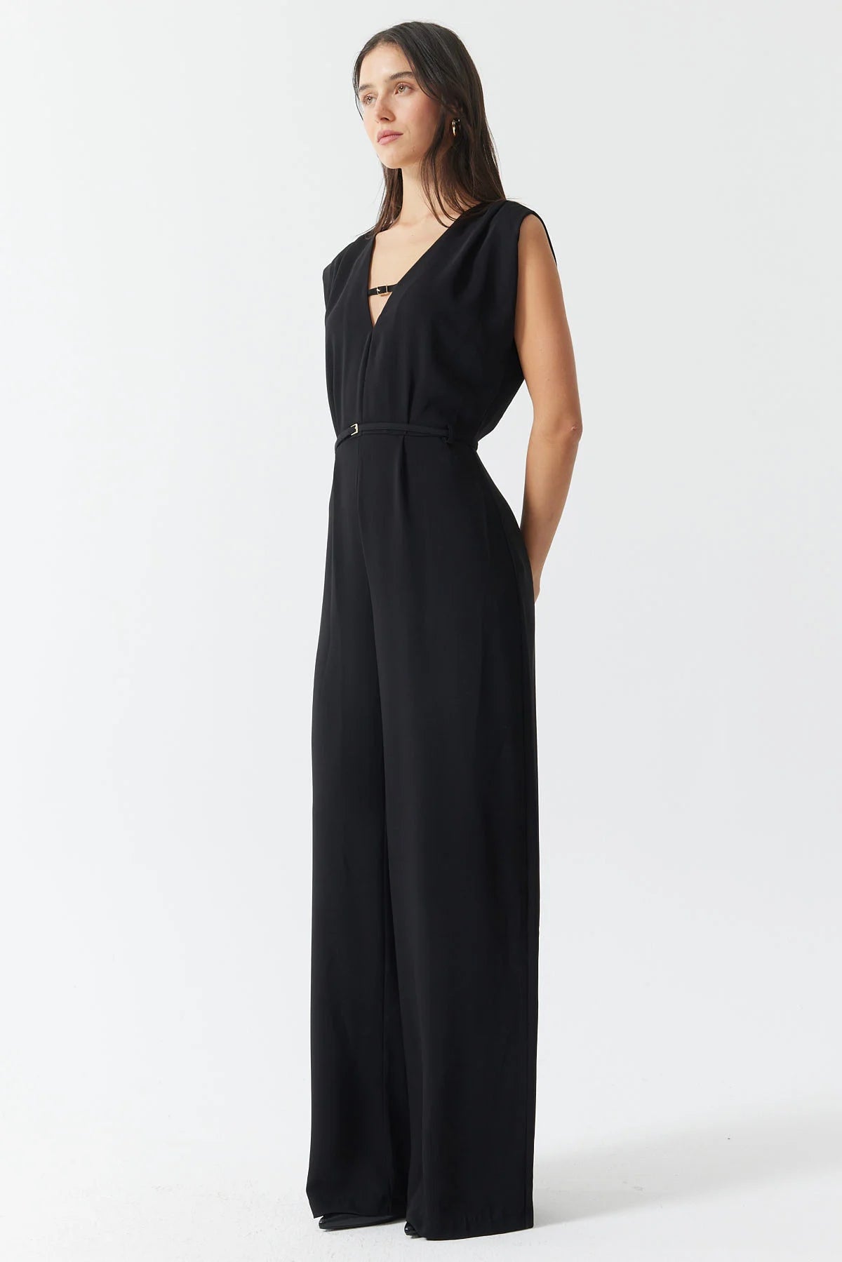 Women's Jumpsuit with Belt Detail