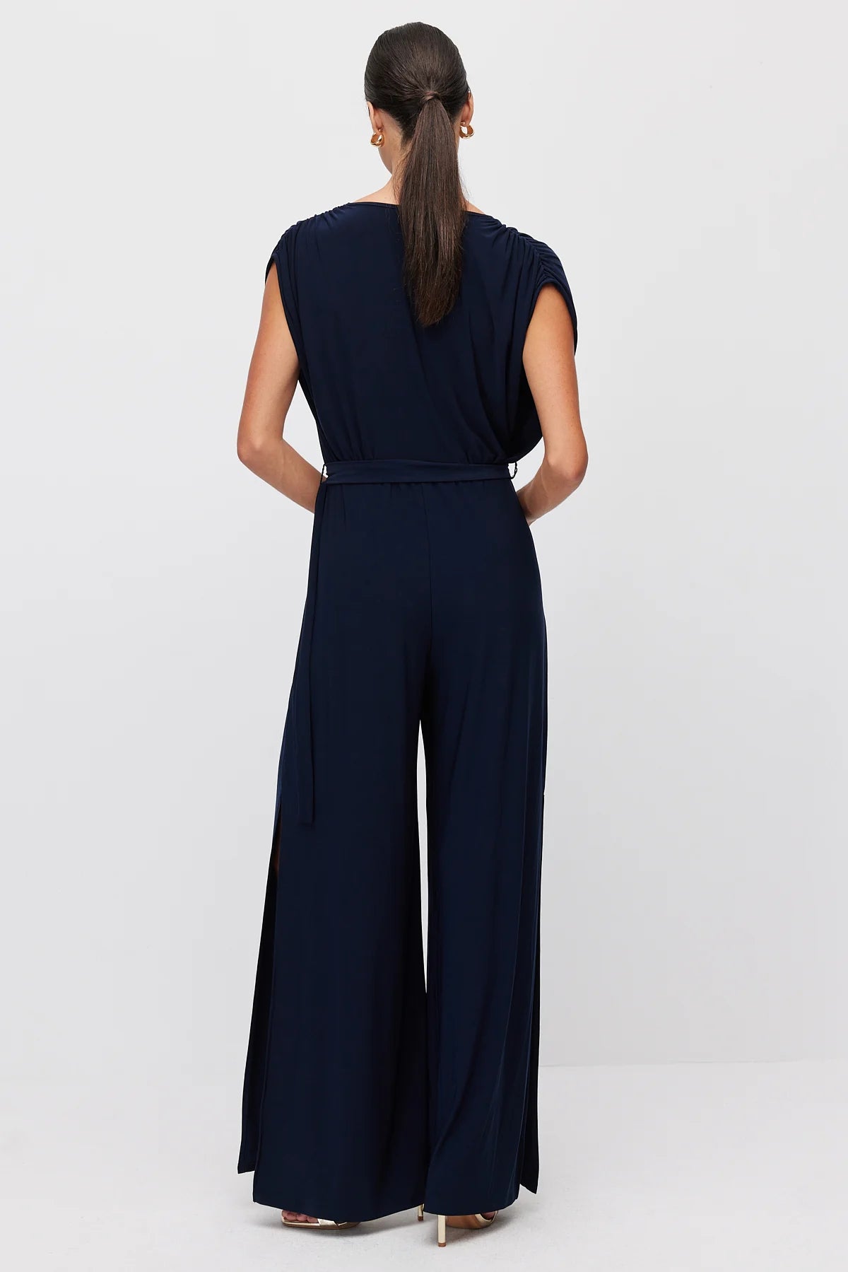 Women's Wide Leg Jumpsuit with Slit