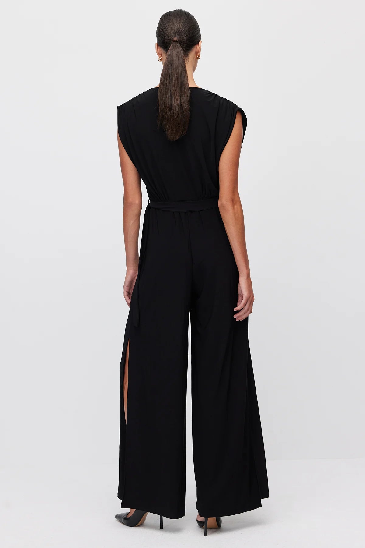 Women's Wide Leg Jumpsuit with Slit
