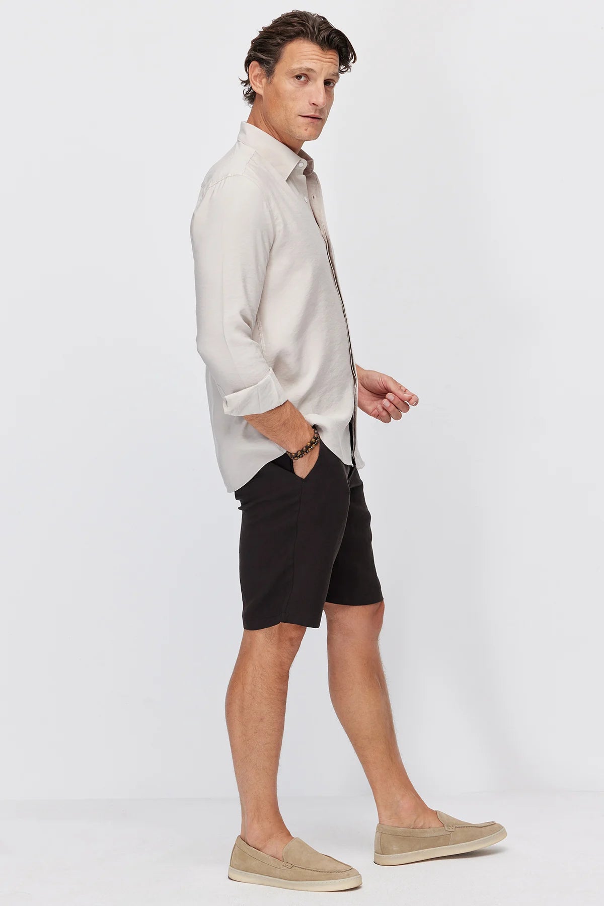 Men's Jogger Shorts with Semi-Elastic Waistband