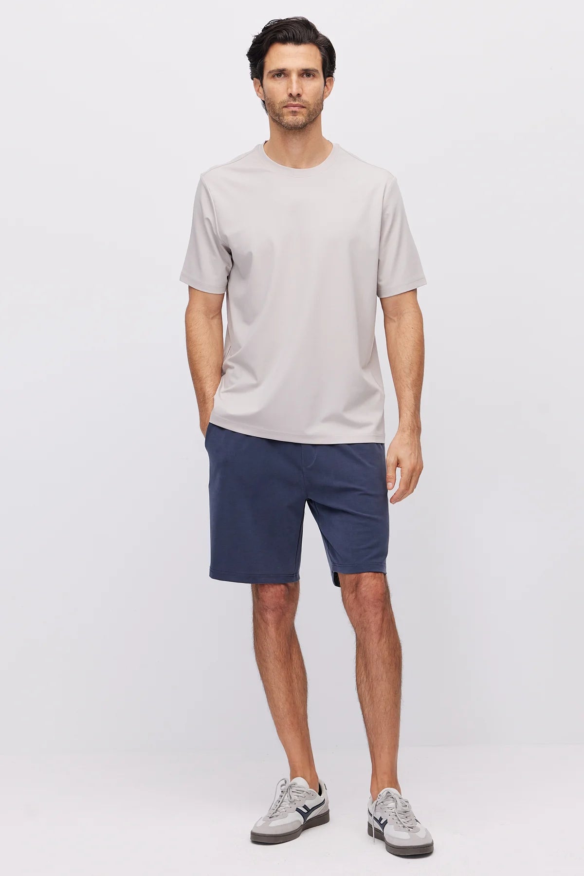 Men's Shorts with Elastic Waistband and Tie