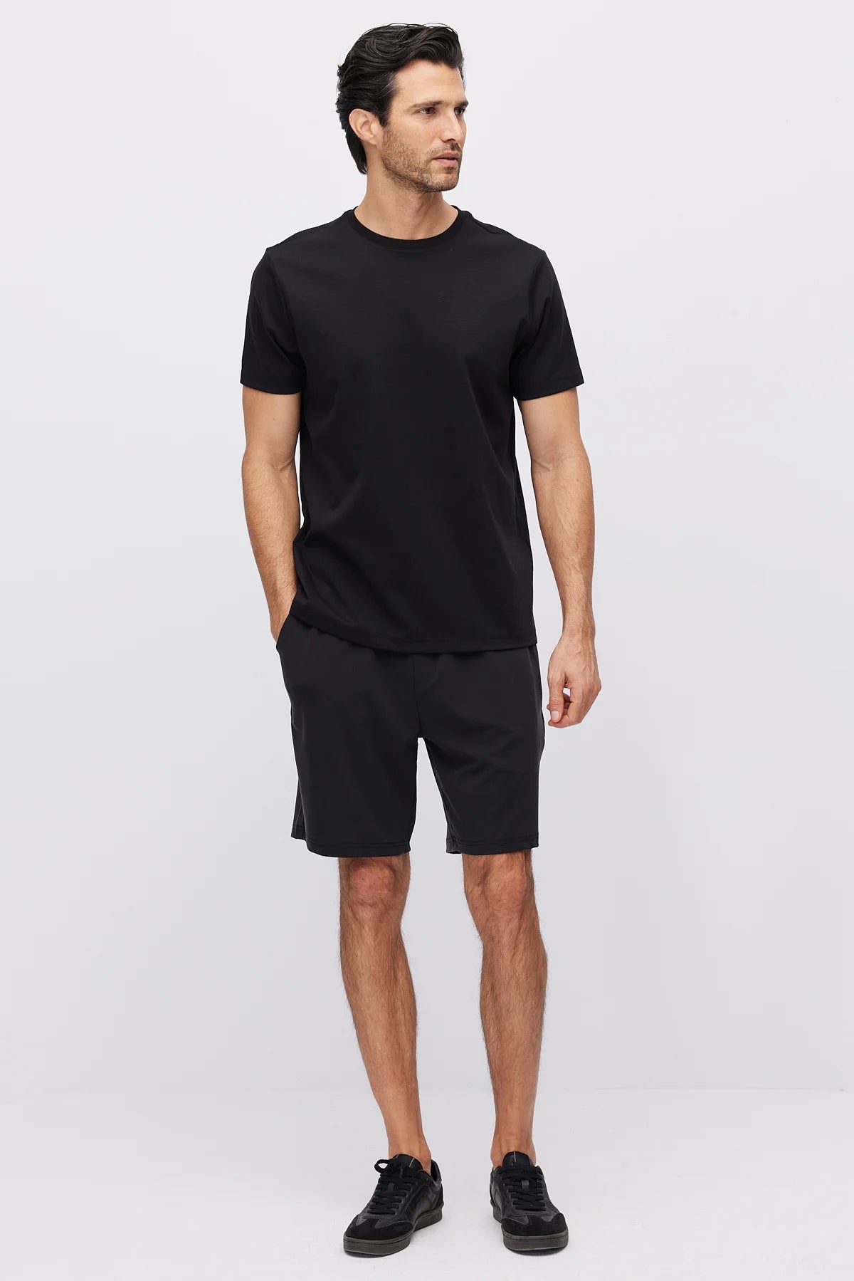 Men's Shorts with Elastic Waistband and Tie