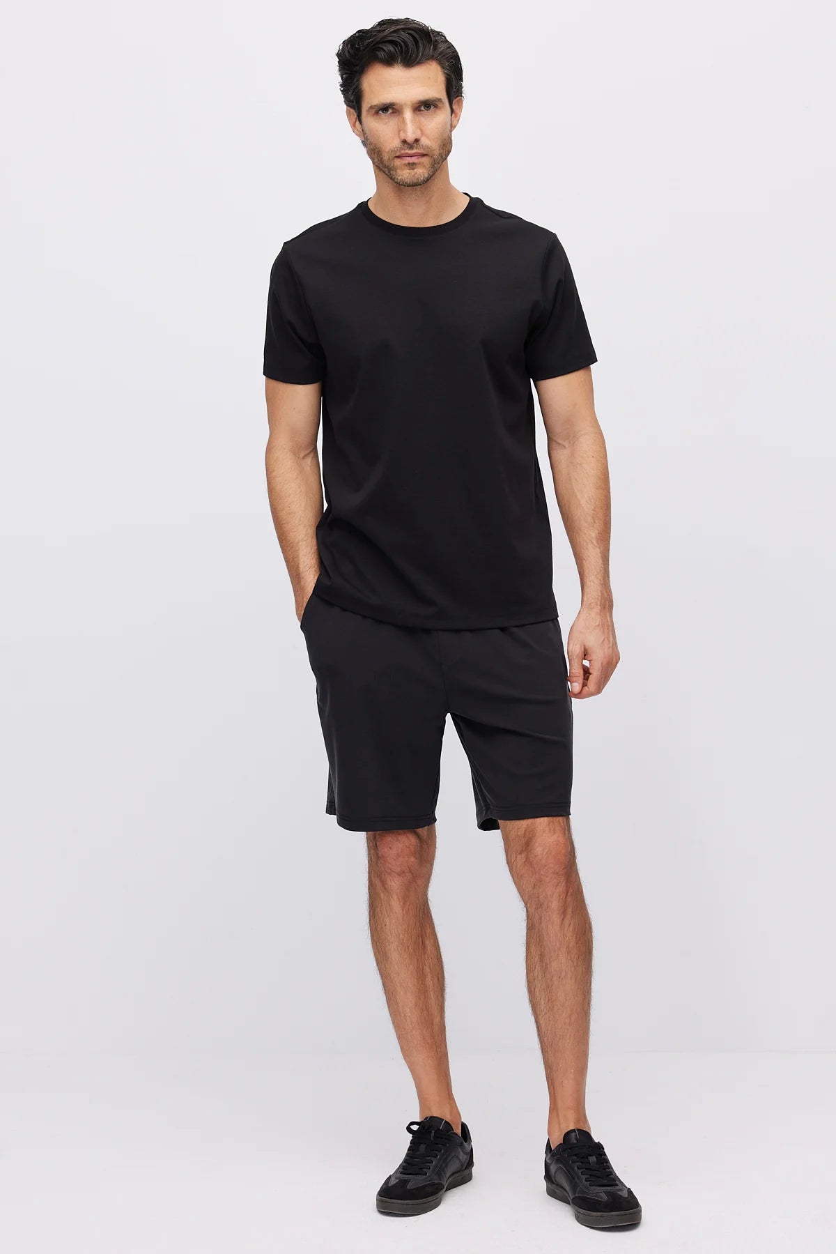 Men's Shorts with Elastic Waistband and Tie