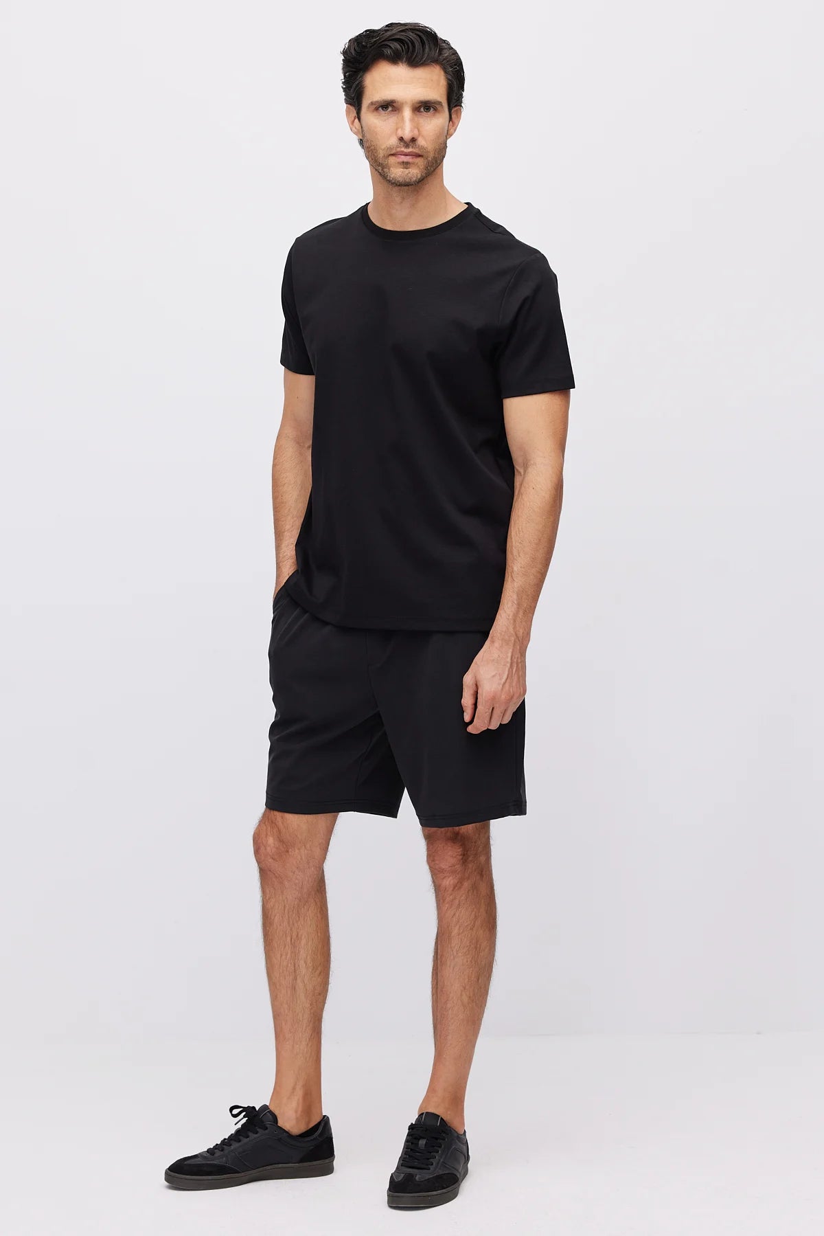 Men's Shorts with Elastic Waistband and Tie