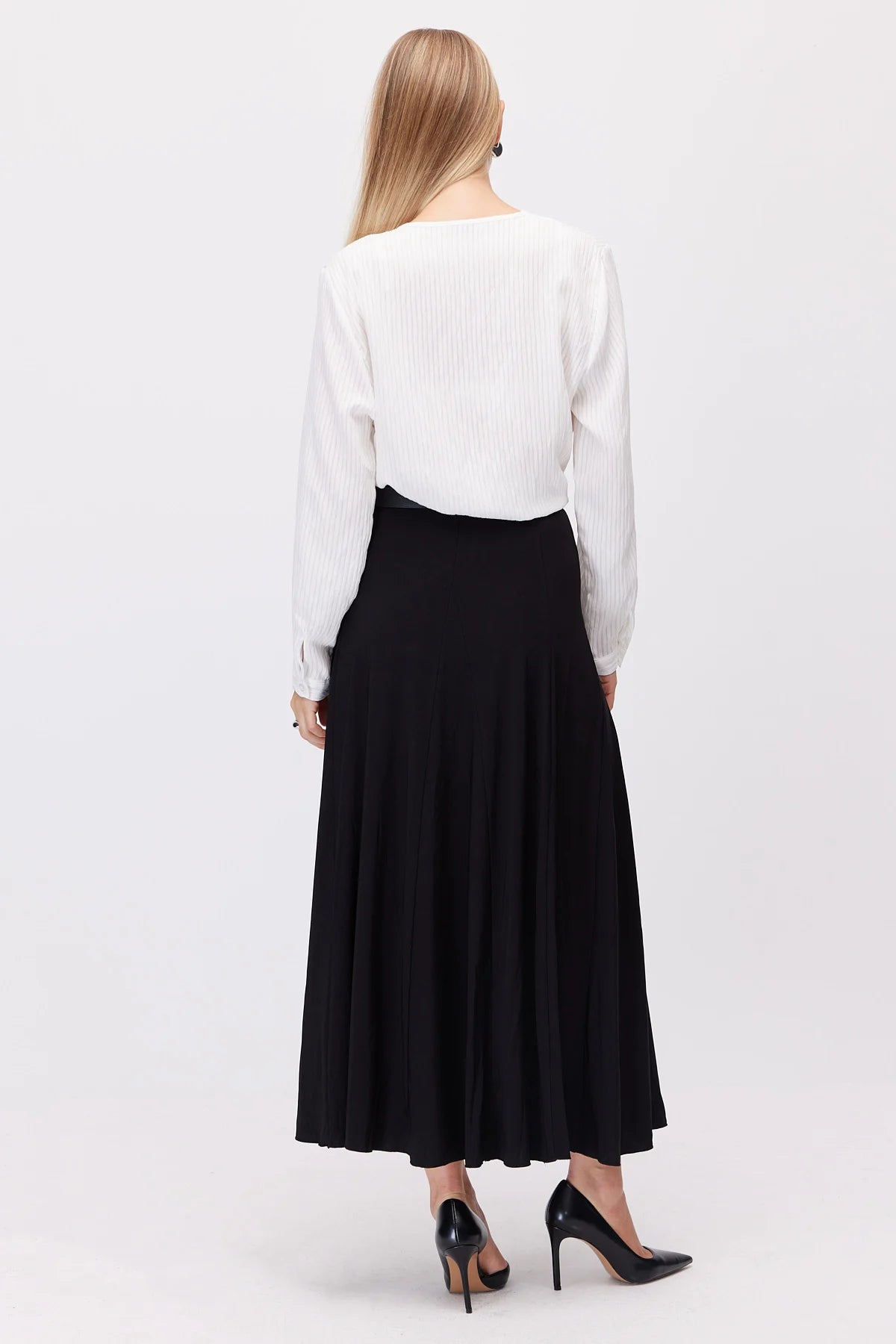 Women's High-Waisted Midi Skirt