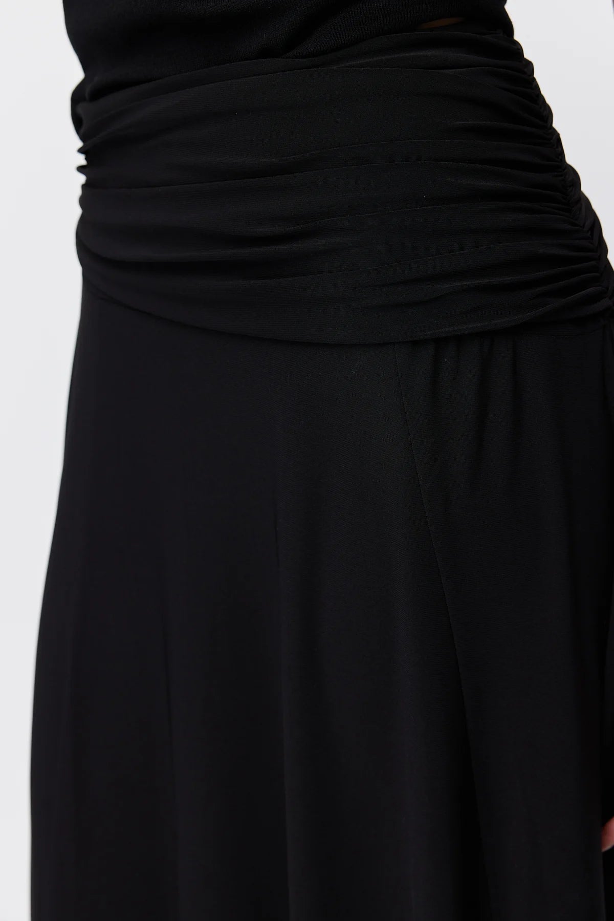 Women's Gathered Detail Flared Skirt