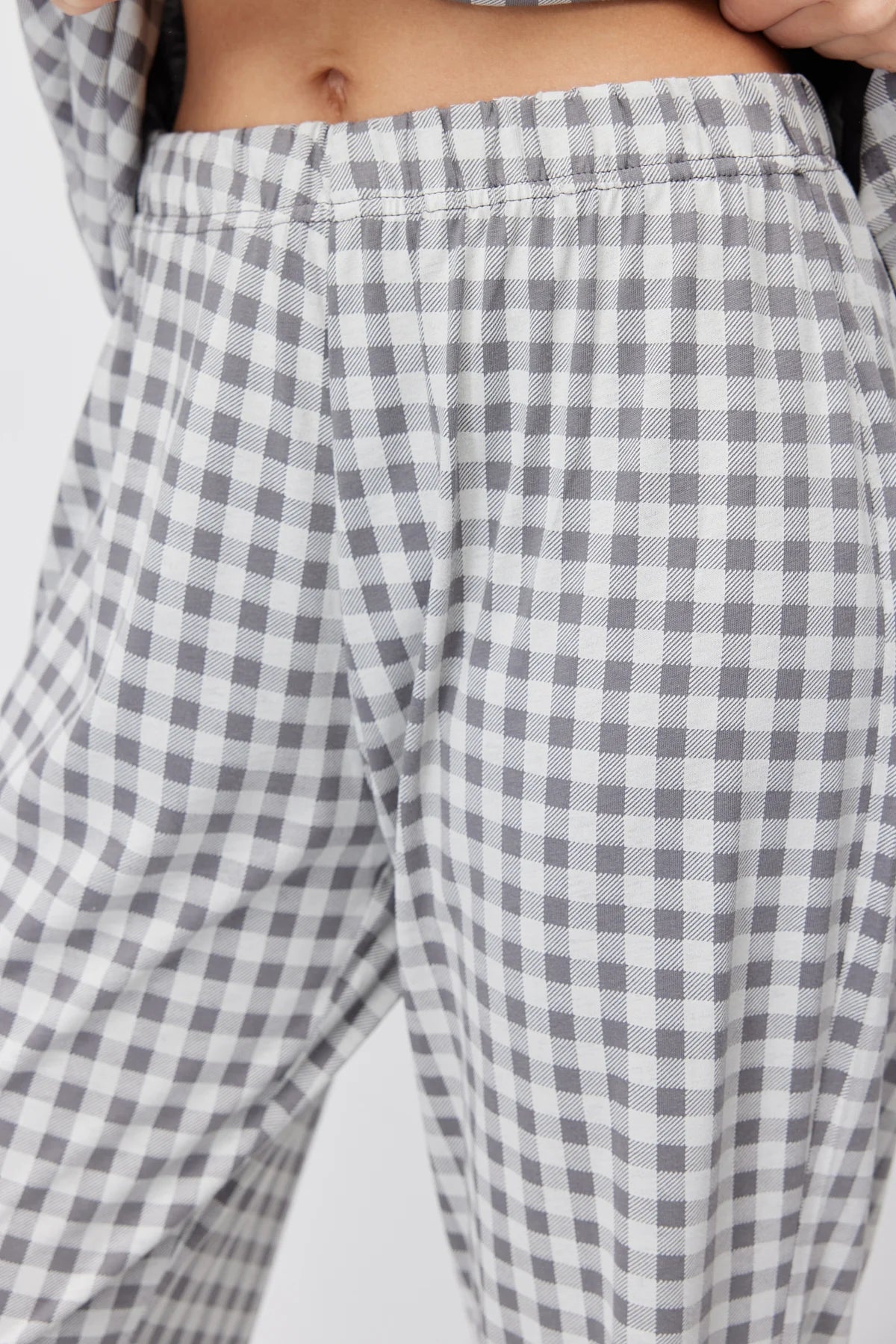 Women's Shirt Collar Plaid Pajama Set