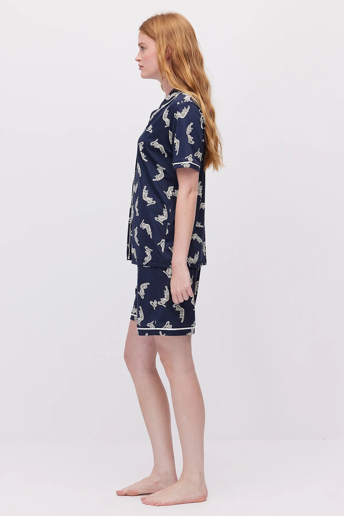 Women's Button-Down Shorts Pajama Set