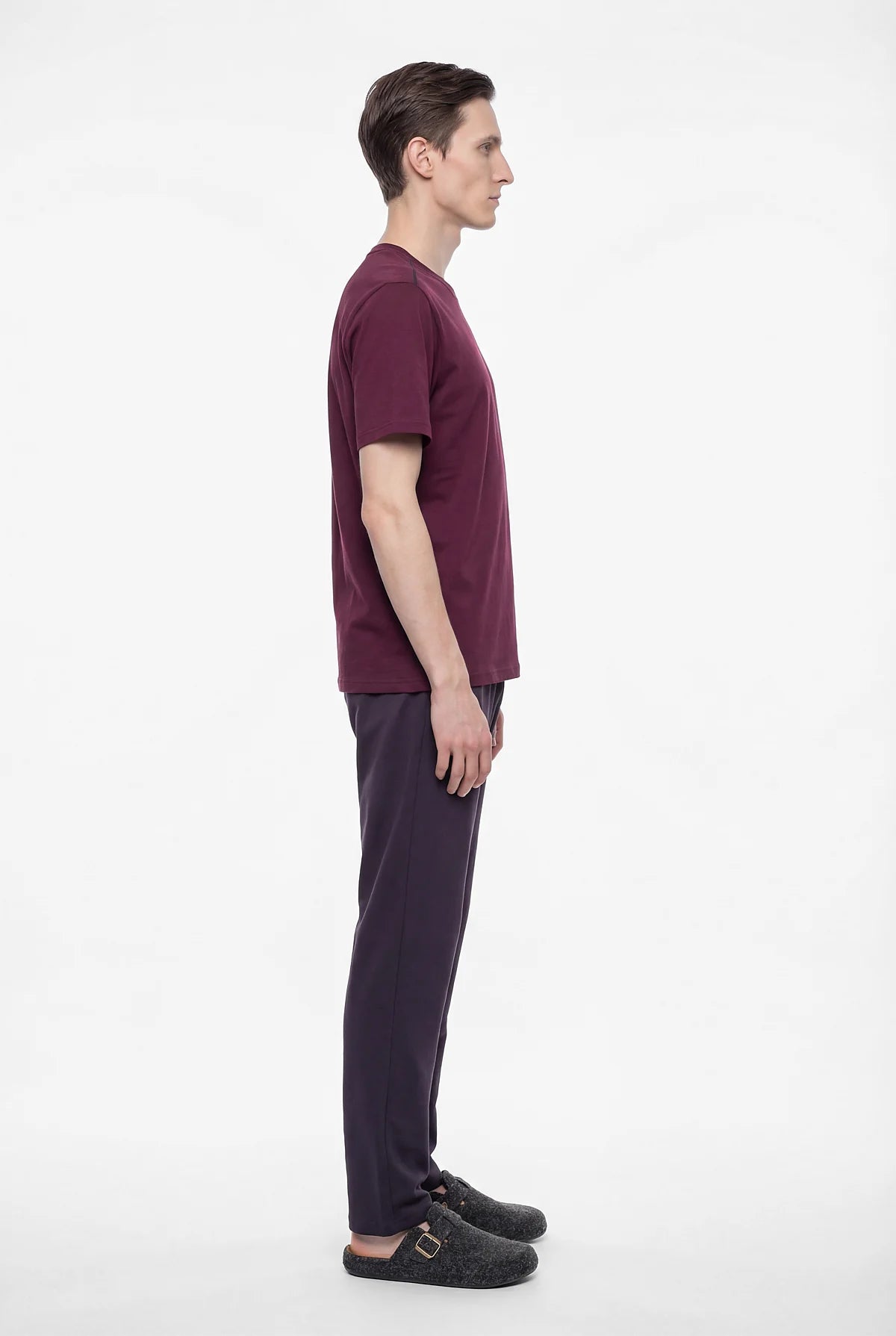 Mans' Short-Sleeved Patterned Pajama Set