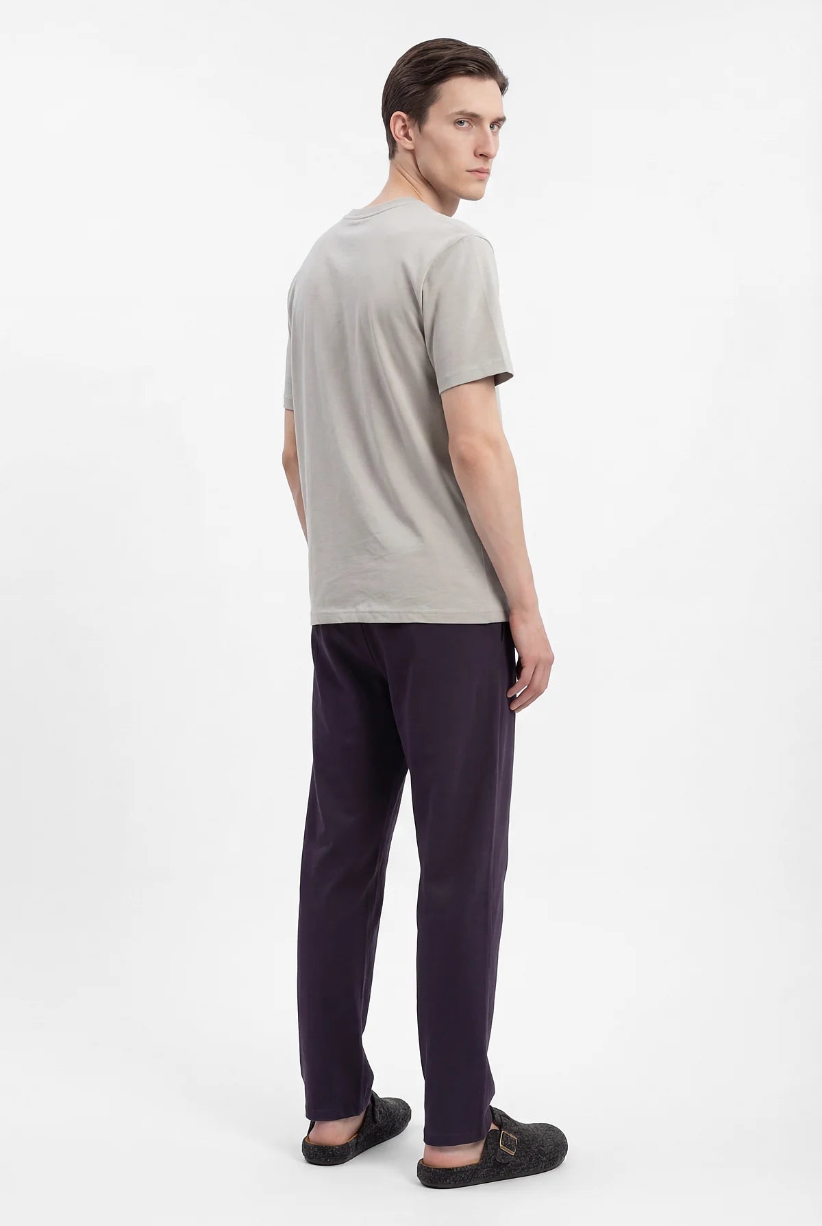 Mans' Short-Sleeved Patterned Pajama Set