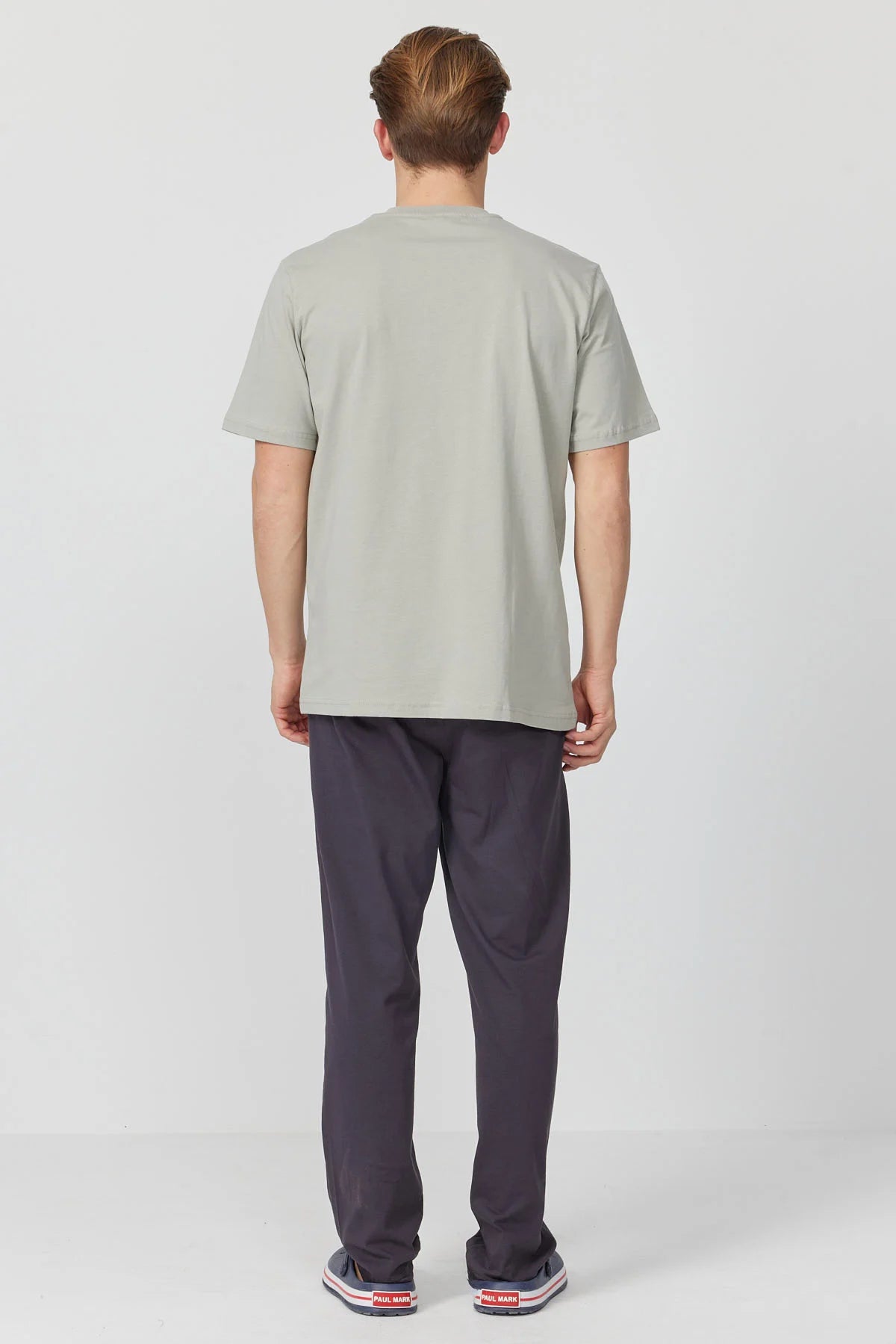 Men's Short-Sleeved Textured Pajama Set