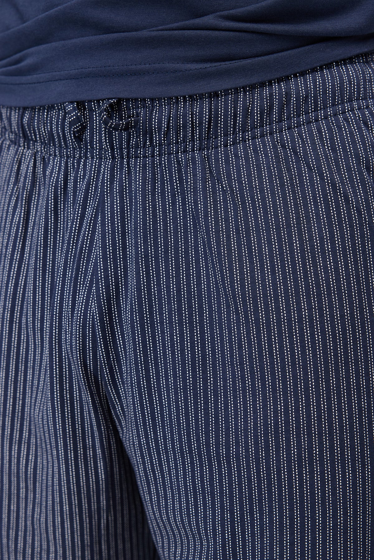 Men's Striped Pocket Cotton Blend Pajama Set