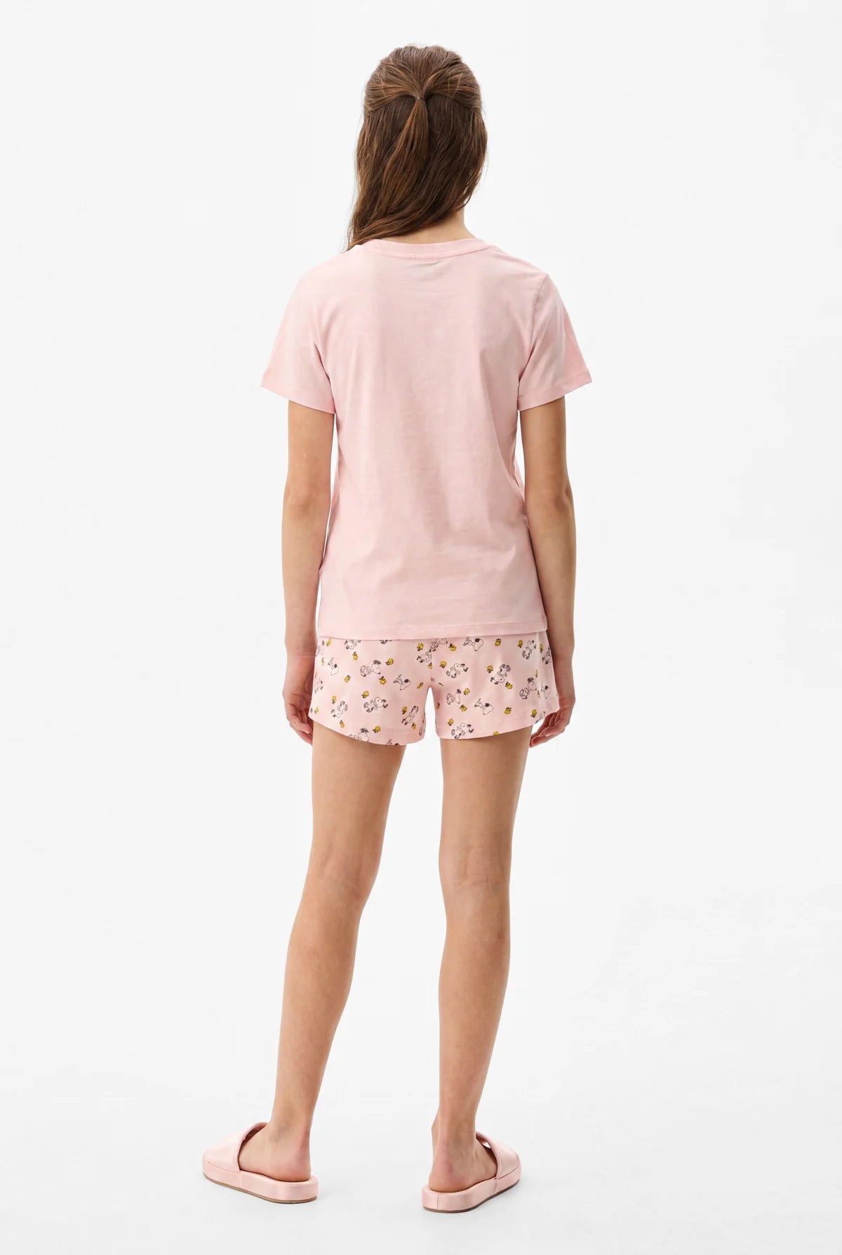 Girls' Printed Pajama Set with Shorts