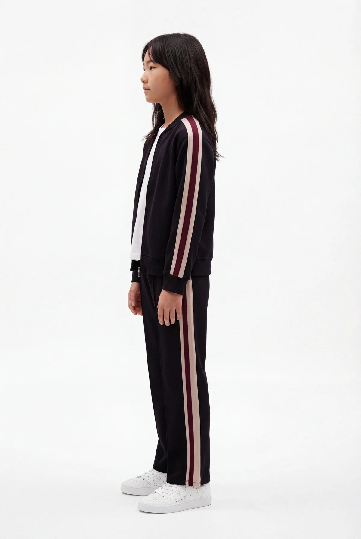 Girls' Straight Leg Sweatpants with Side Stripe Detail
