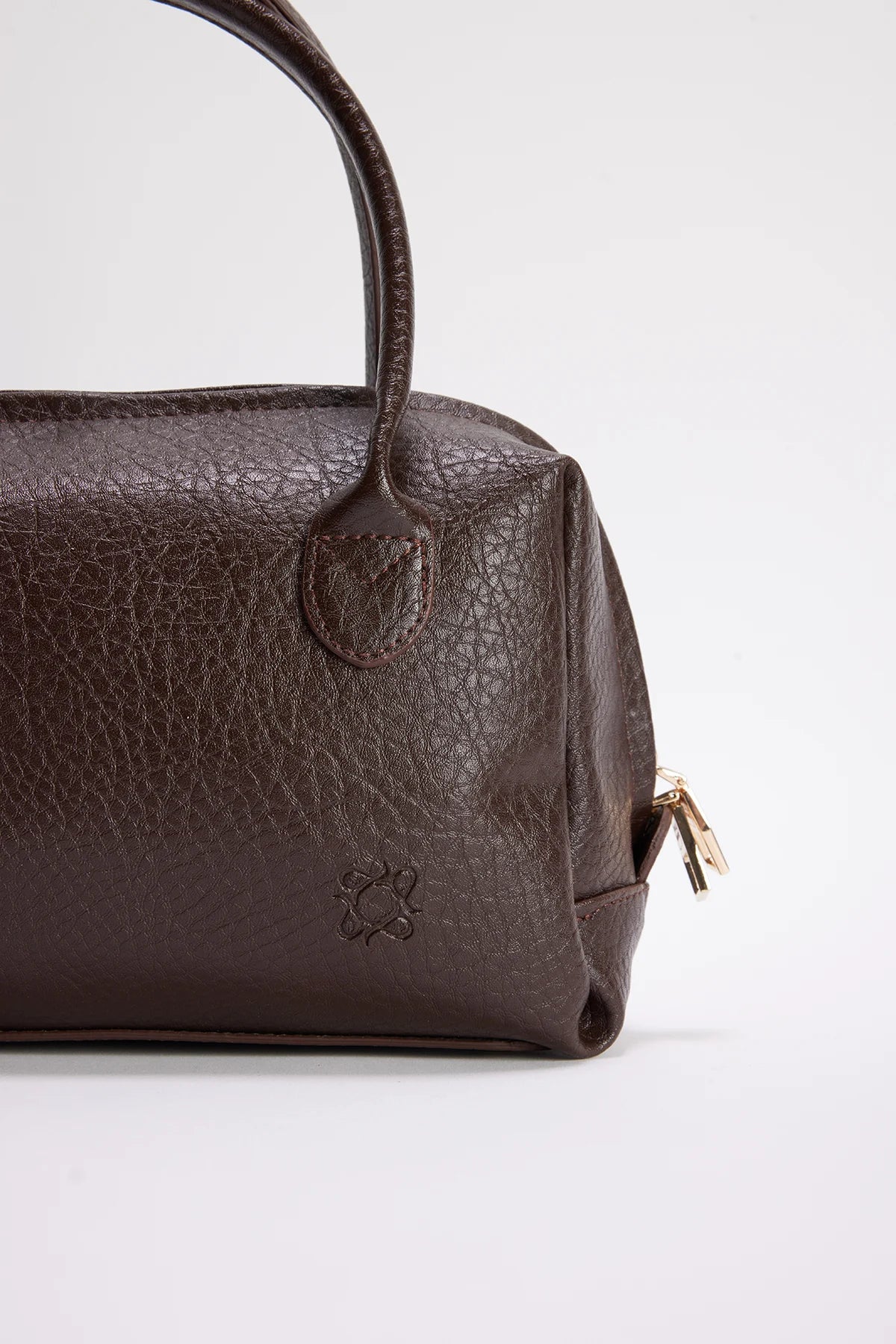 Women's Handbag with Scarf Detail Bowling bag style handbag