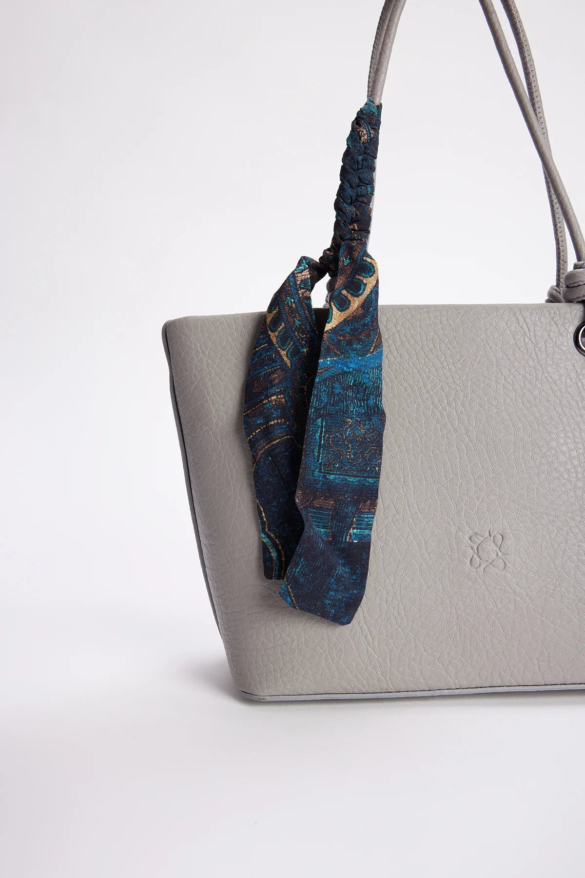 Classic Women's Shoulder Bag with Scarf Detail