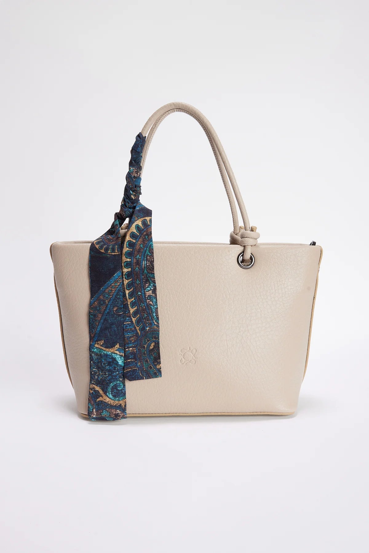 Classic Women's Shoulder Bag with Scarf Detail